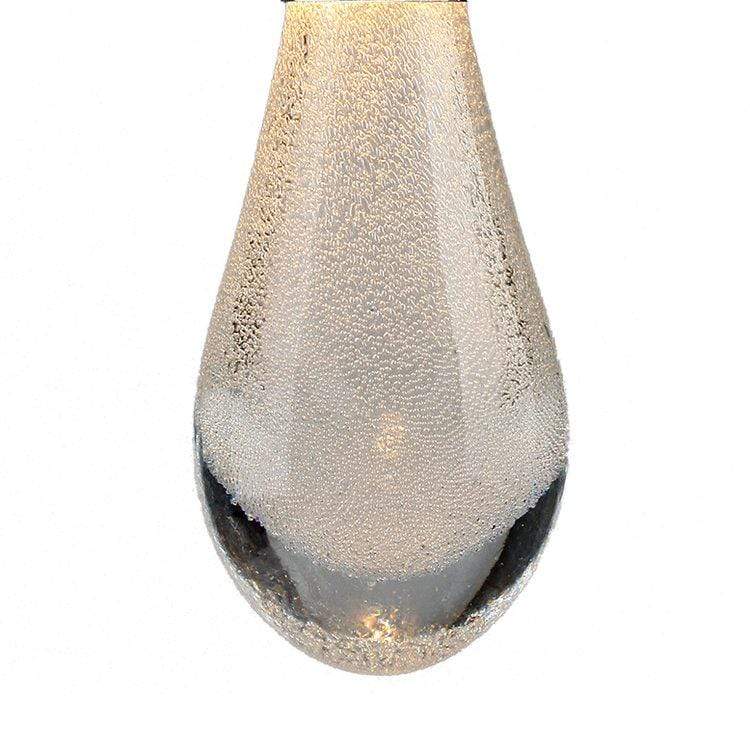 Chrome Cosmopolitan Chandelier - Bubbled Drop Glass 14 Pendant - Image 4