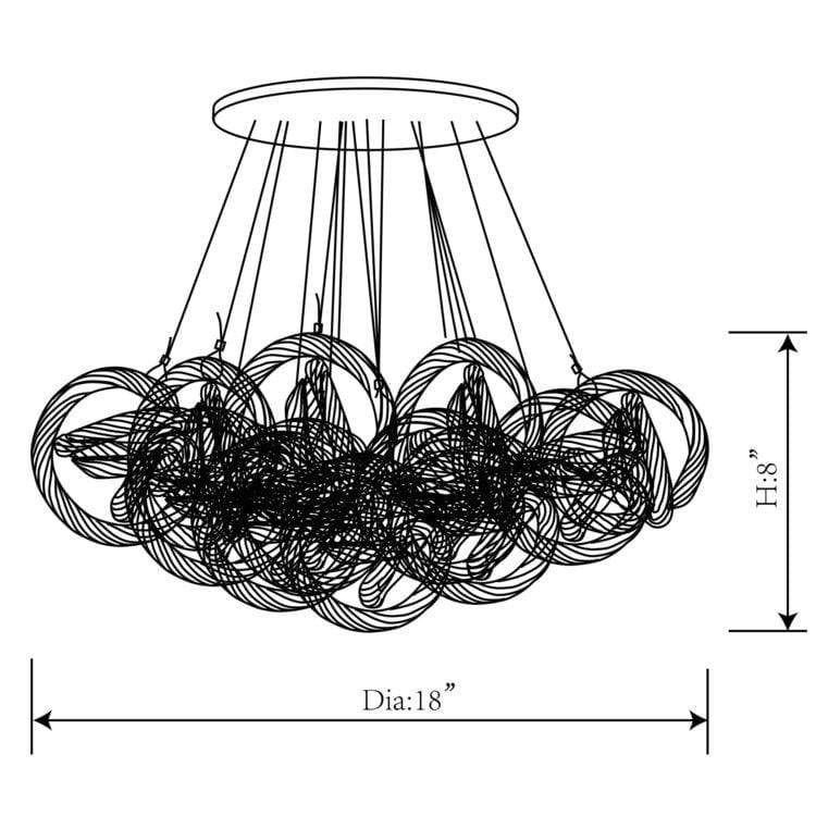 Infinity Chandelier - Champagne 18" - Image 3