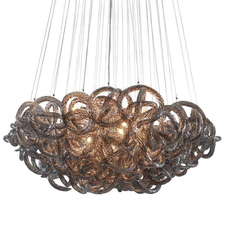 Infinity Chandelier -Metallic Silver 36"
