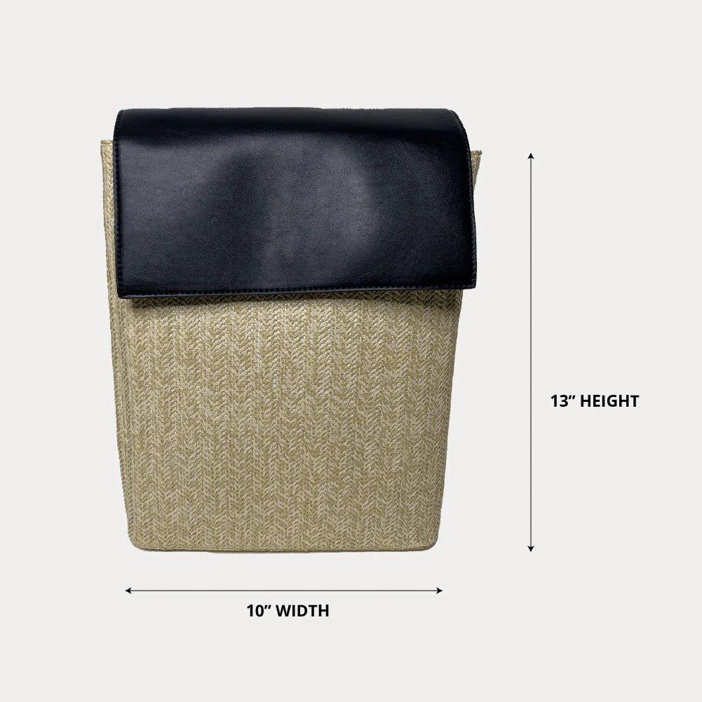 Ahdorned Chelsea Raffia Backpack - Image 3
