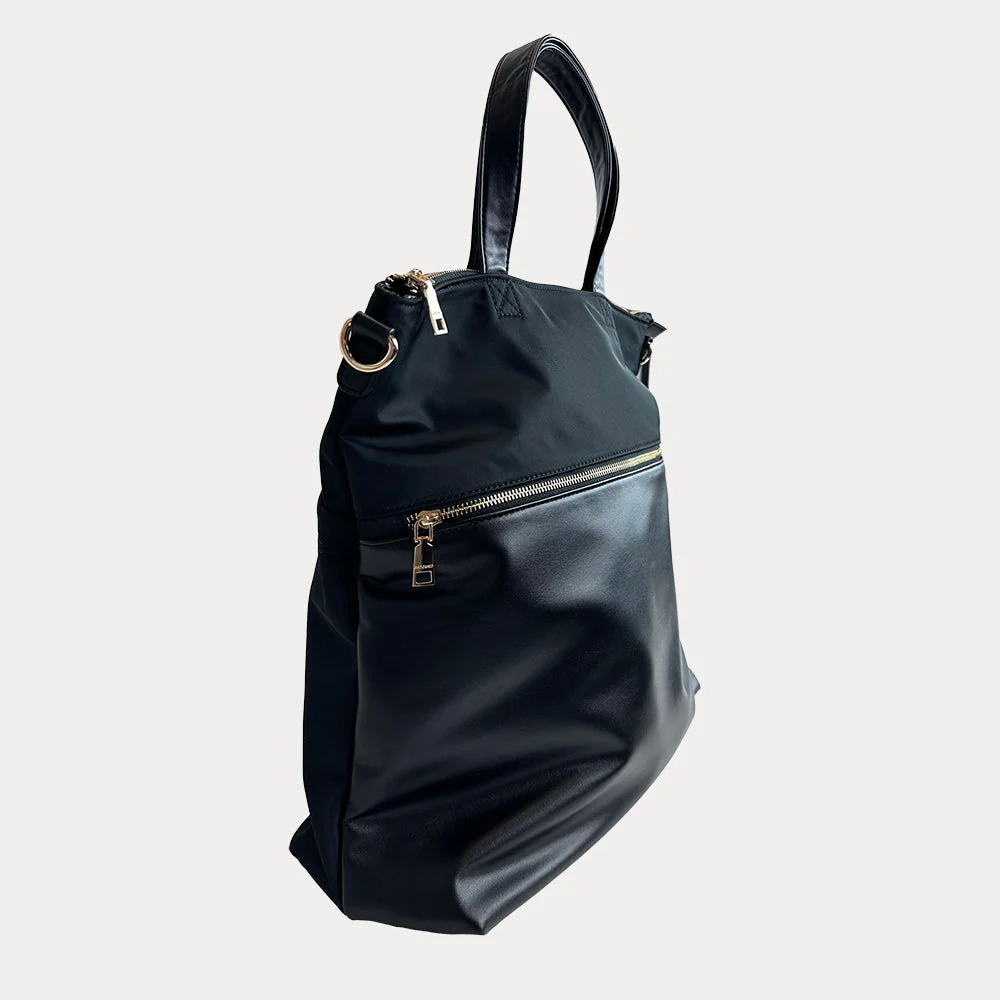 Ahdorned Jill Nylon & Vegan Leather North South Tote - Image 10