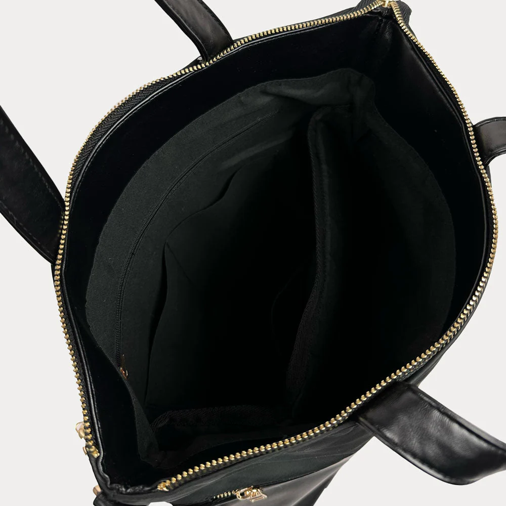 Ahdorned Jill Nylon & Vegan Leather North South Tote - Image 13