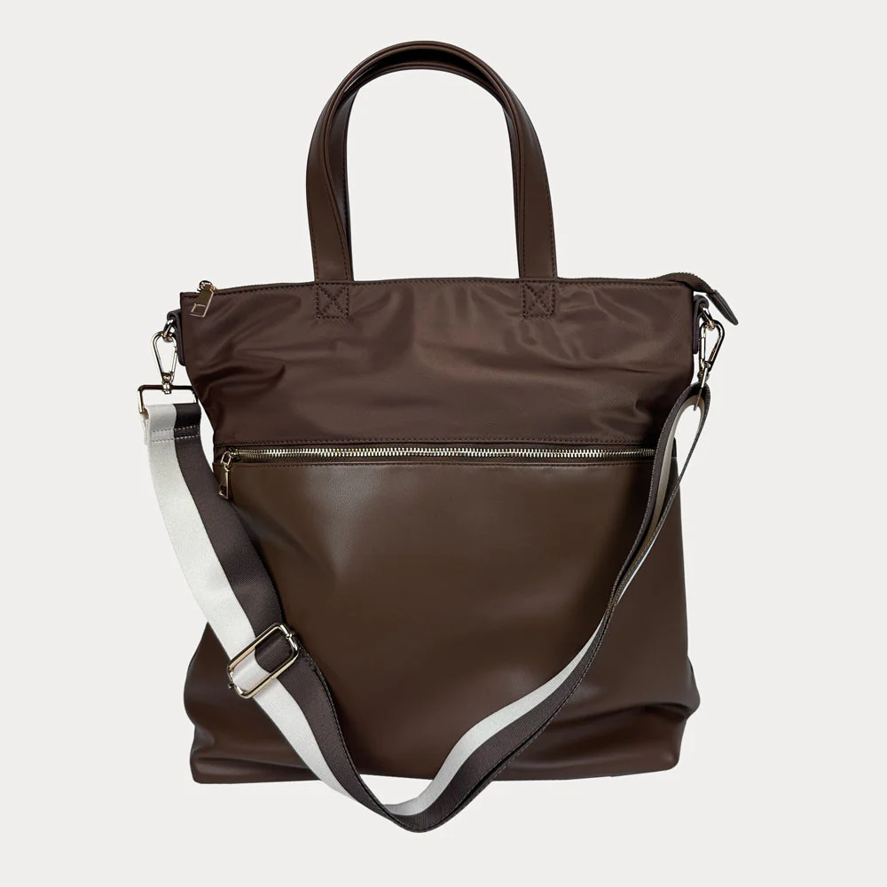 Ahdorned Jill Nylon & Vegan Leather North South Tote - Image 14