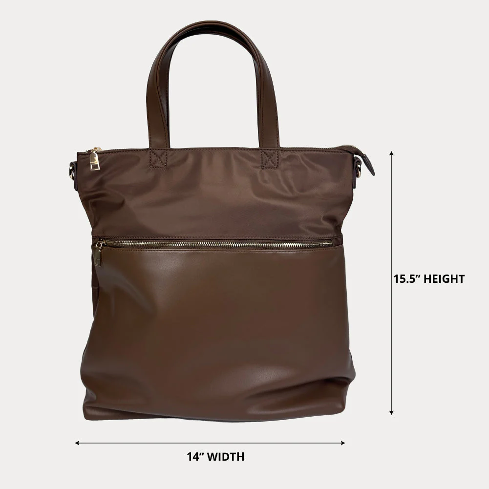 Ahdorned Jill Nylon & Vegan Leather North South Tote - Image 15
