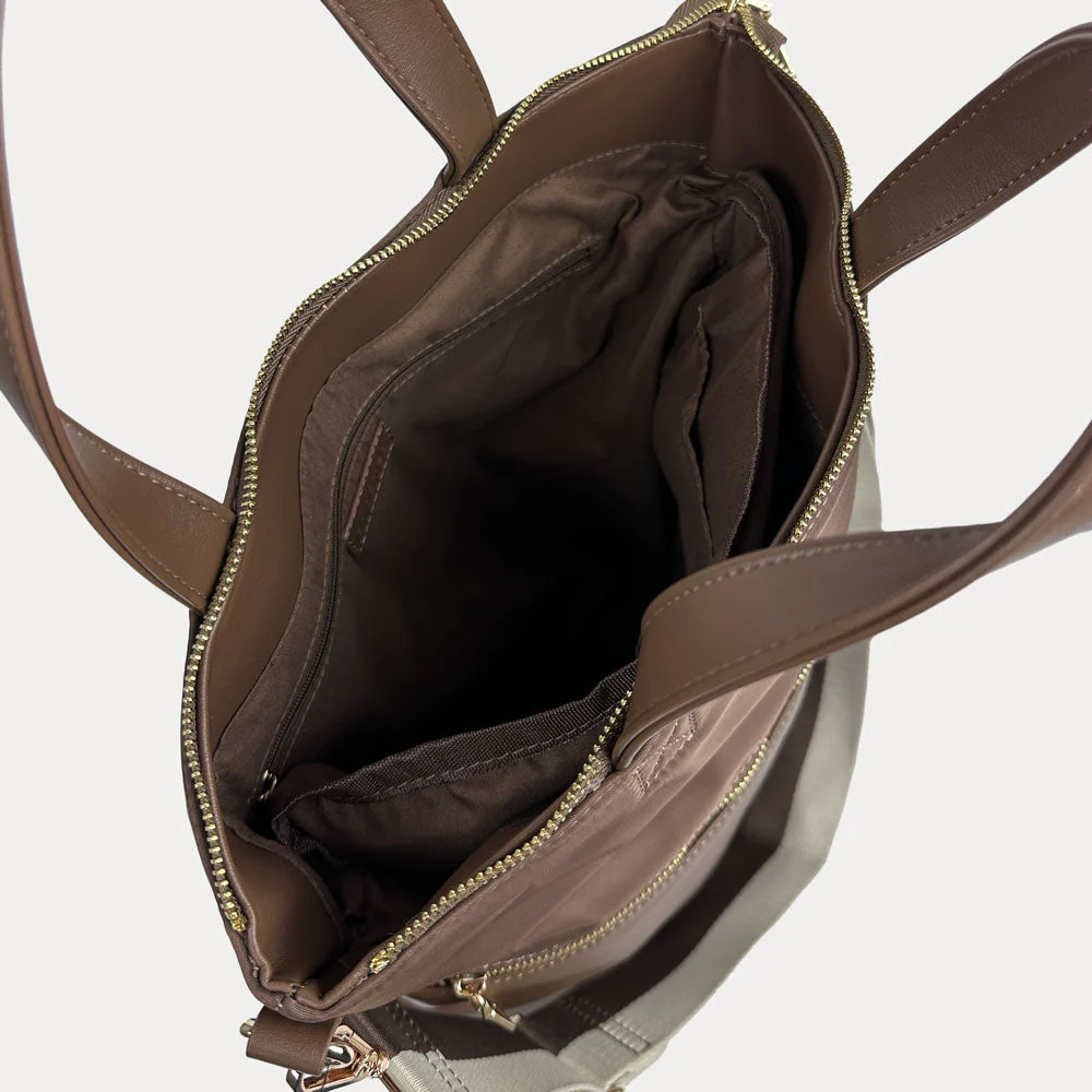 Ahdorned Jill Nylon & Vegan Leather North South Tote - Image 18