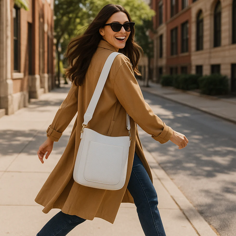 Ahdorned Maxine Vegan Pebble Leather Messenger