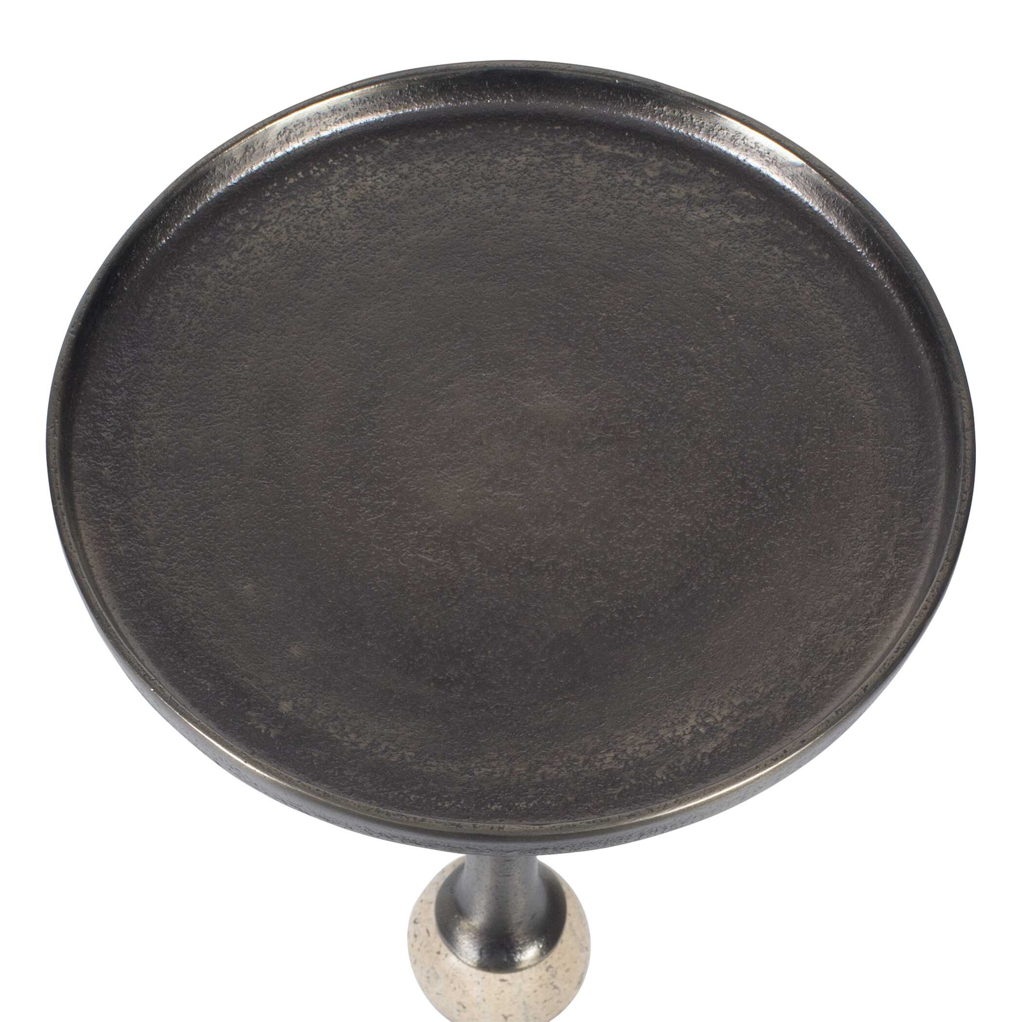 Aluminum And Iron Bronze Finish Accent Table - Image 5