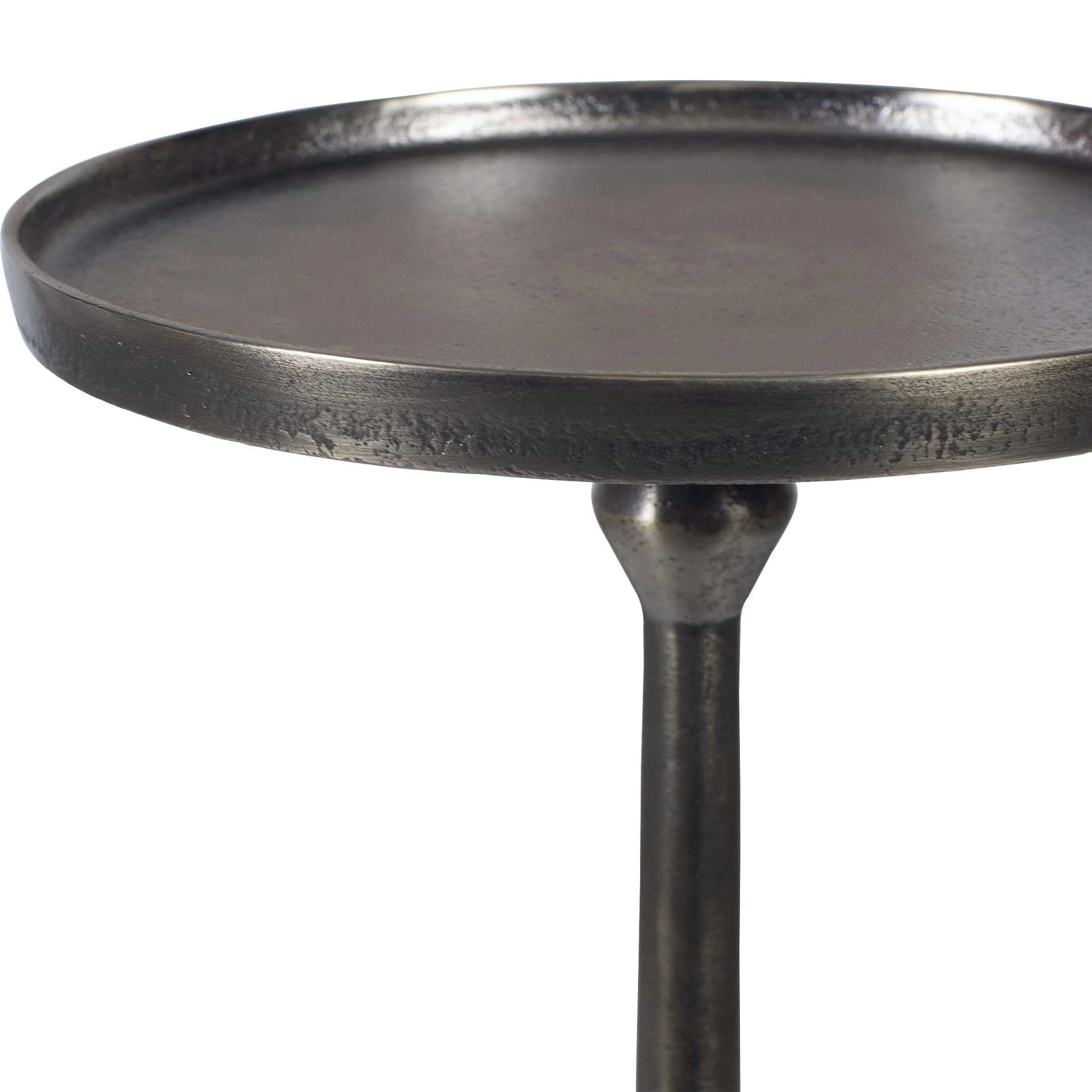 Aluminum And Iron Bronze Finish Accent Table - Image 6