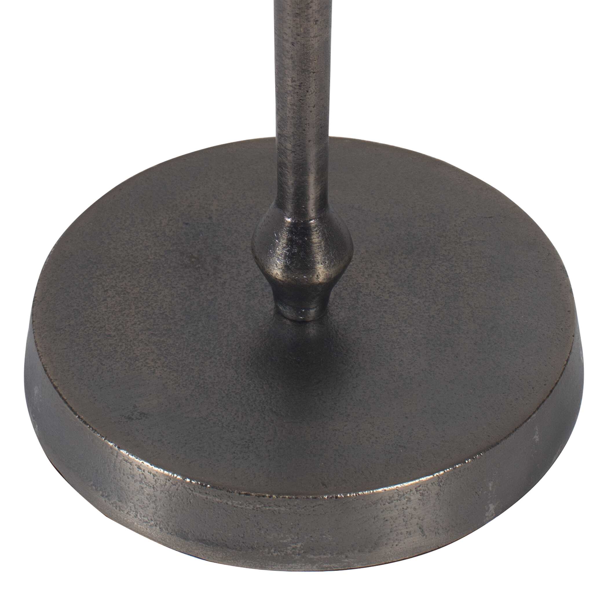 Aluminum And Iron Bronze Finish Accent Table - Image 7
