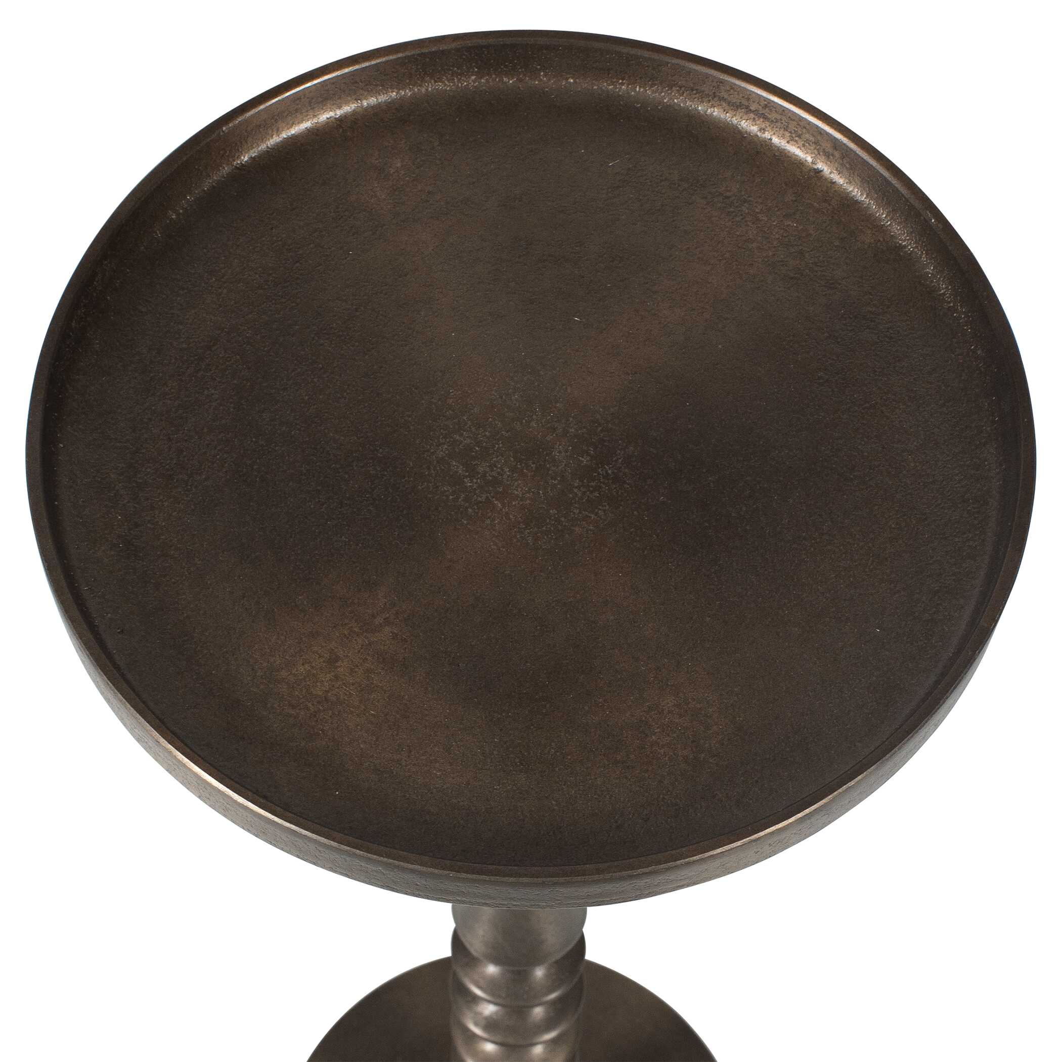 Aluminum And Iron Classic Antiqued Accent Table - Image 5