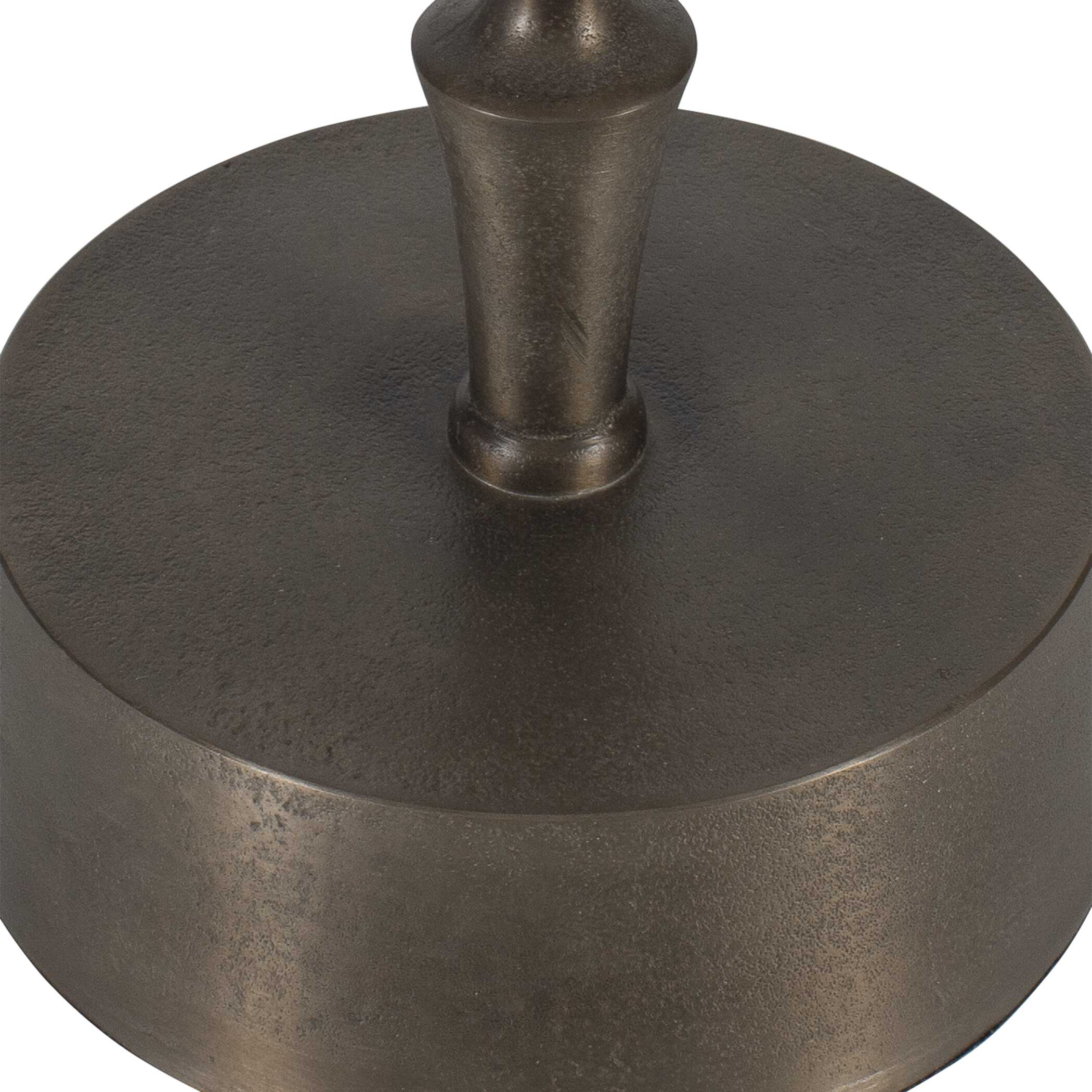 Aluminum And Iron Classic Antiqued Accent Table - Image 8