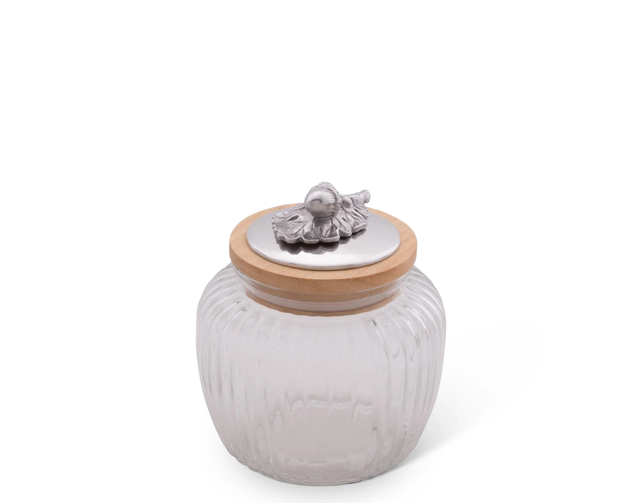 Arthur Court Acorn Oak Glass Canister - Medium 40 Oz