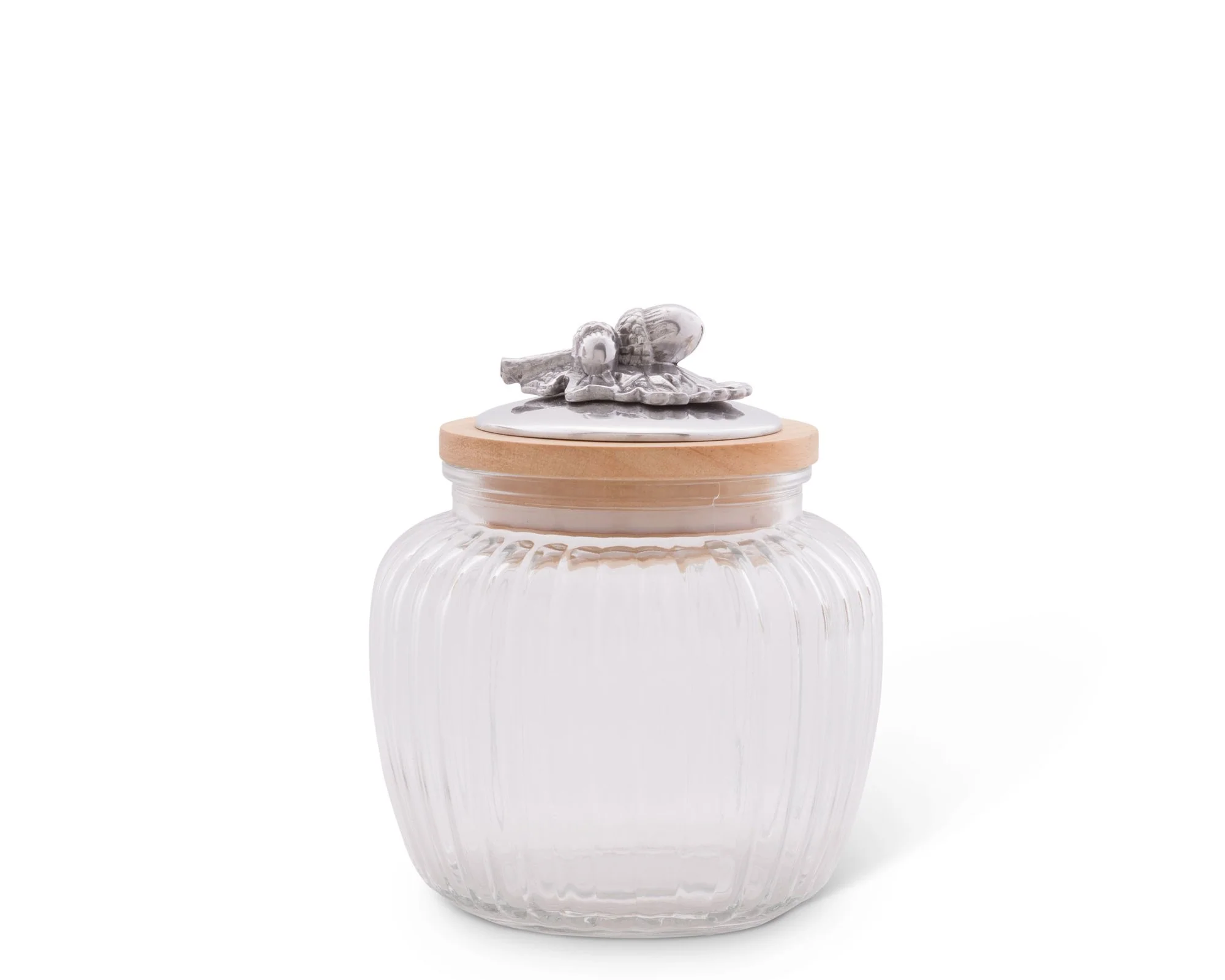 Arthur Court Acorn Oak Glass Canister - Medium 40 Oz - Image 2