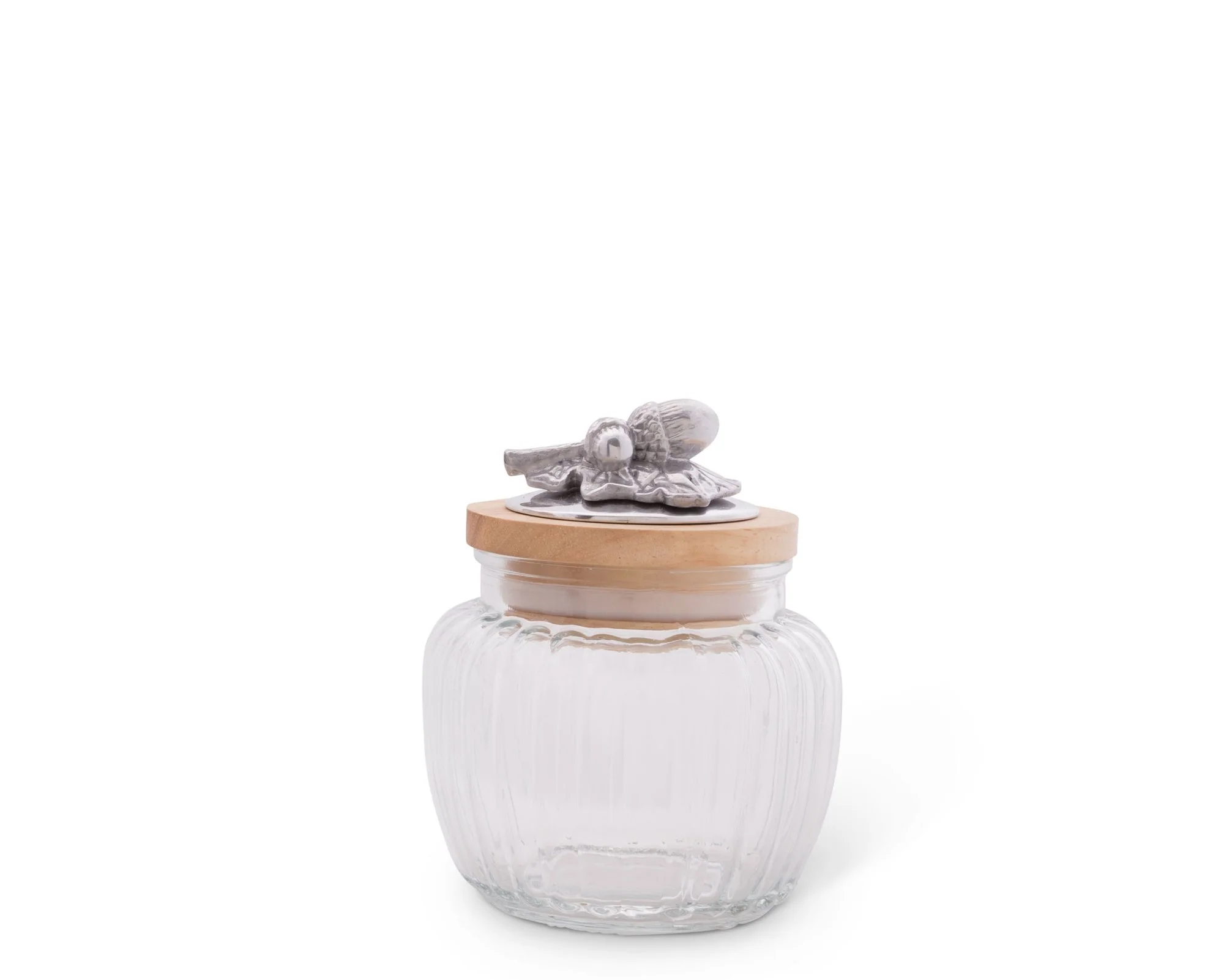 Arthur Court Acorn Oak Glass Canister - Small 20 Oz