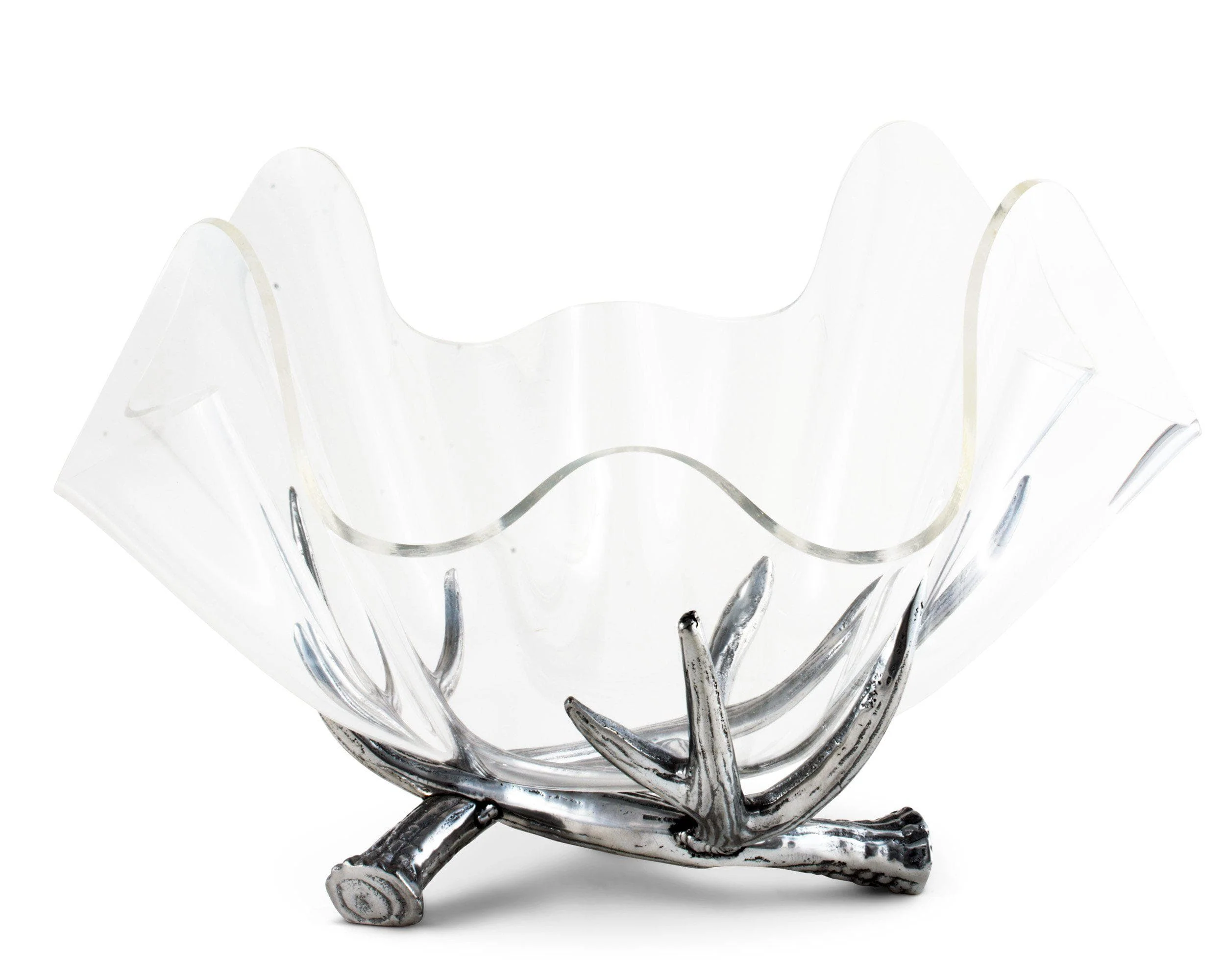 Arthur Court Acrylic Bowl 14 inches  - Antler Stand