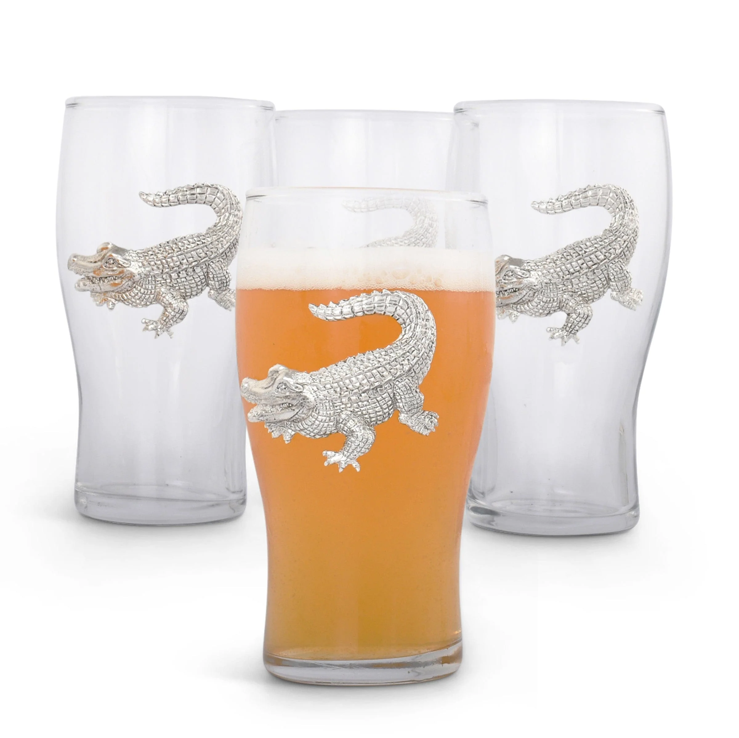 Arthur Court Alligator Beer Pint Glasses - Set of 4 - Image 9