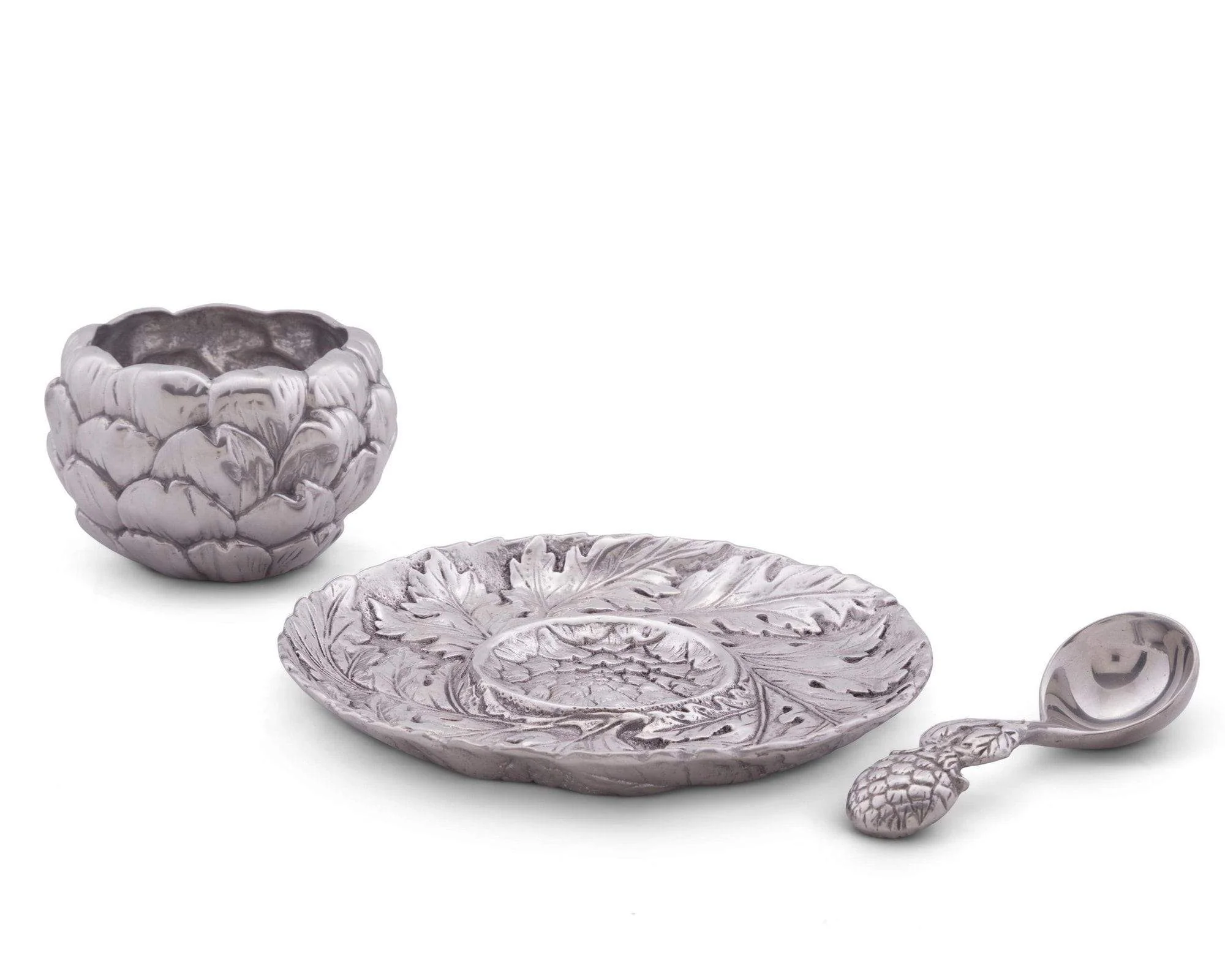 Arthur Court Artichoke Condiment Set 3 Piece - Image 2