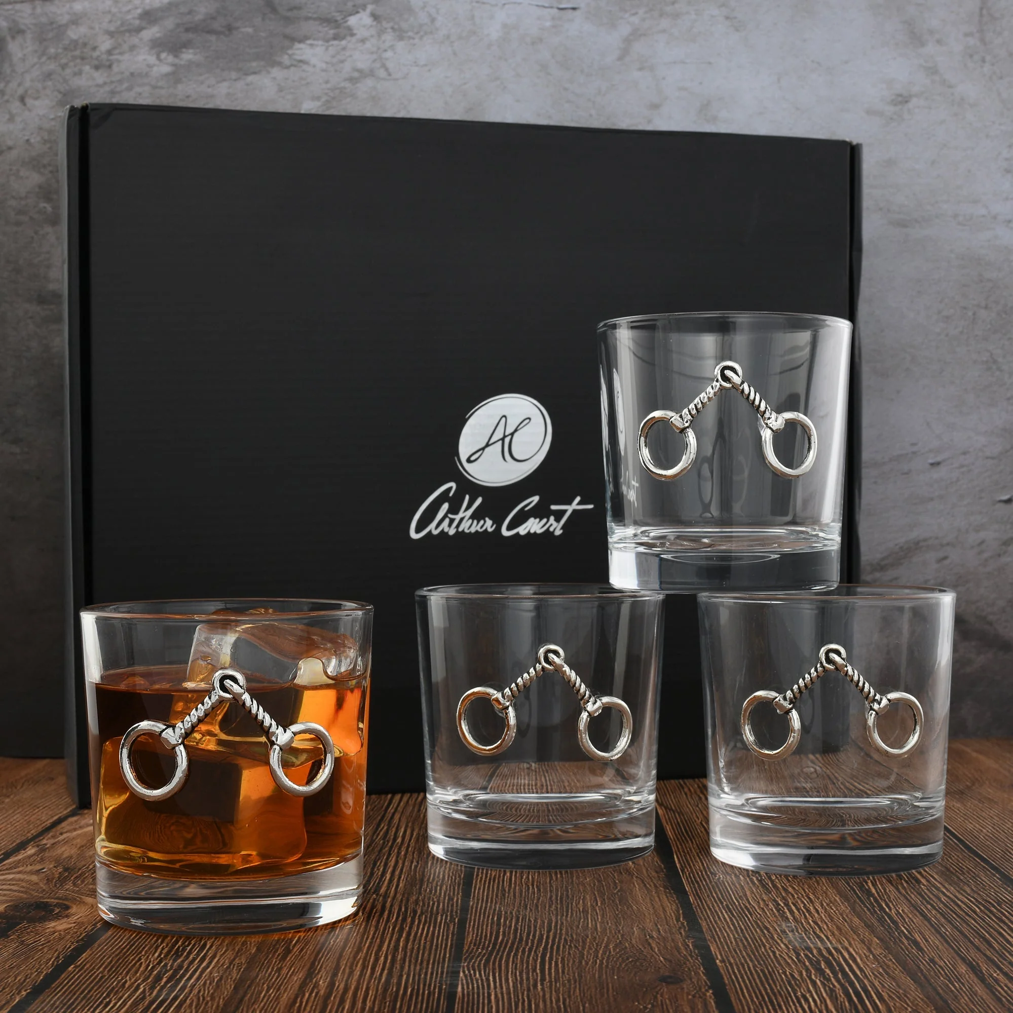 Arthur Court Bar Glasses (4) - Equestrian Bit - Image 6