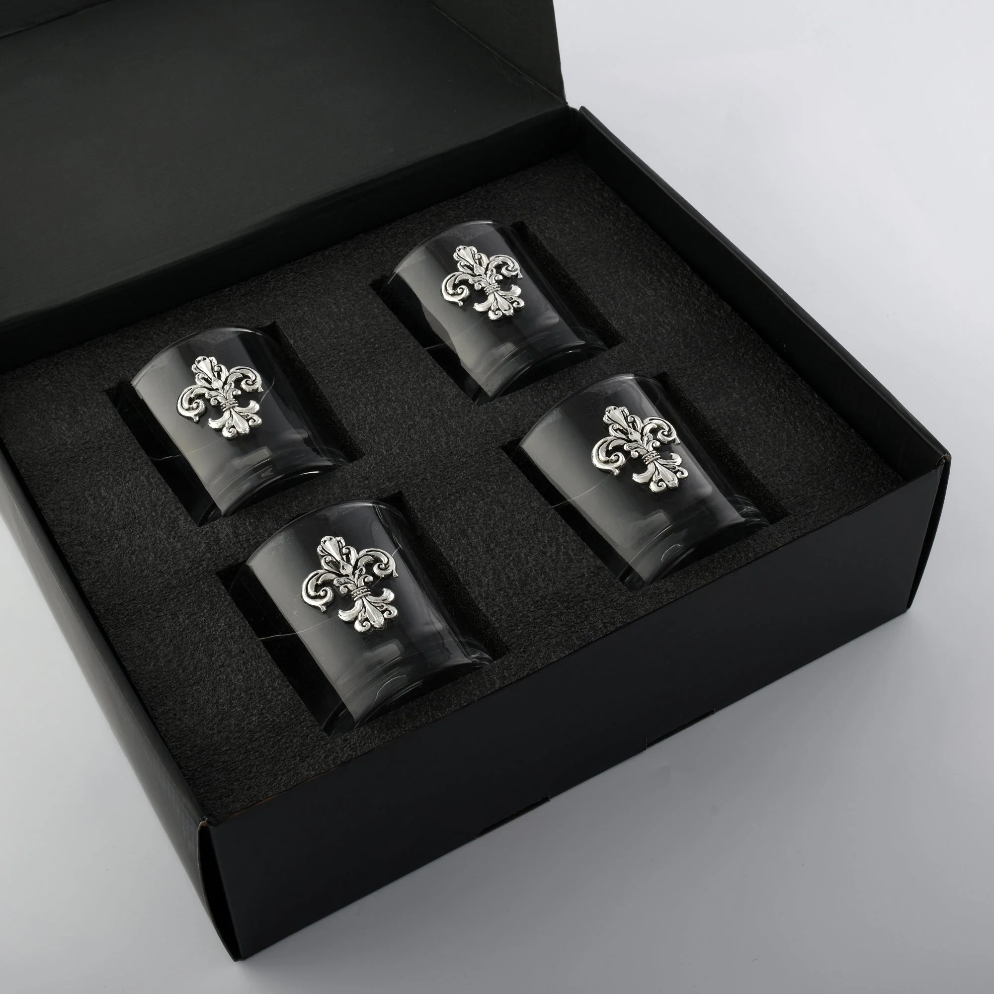 Arthur Court Bar Glasses (4) - Fleur-de-Lis - Image 3