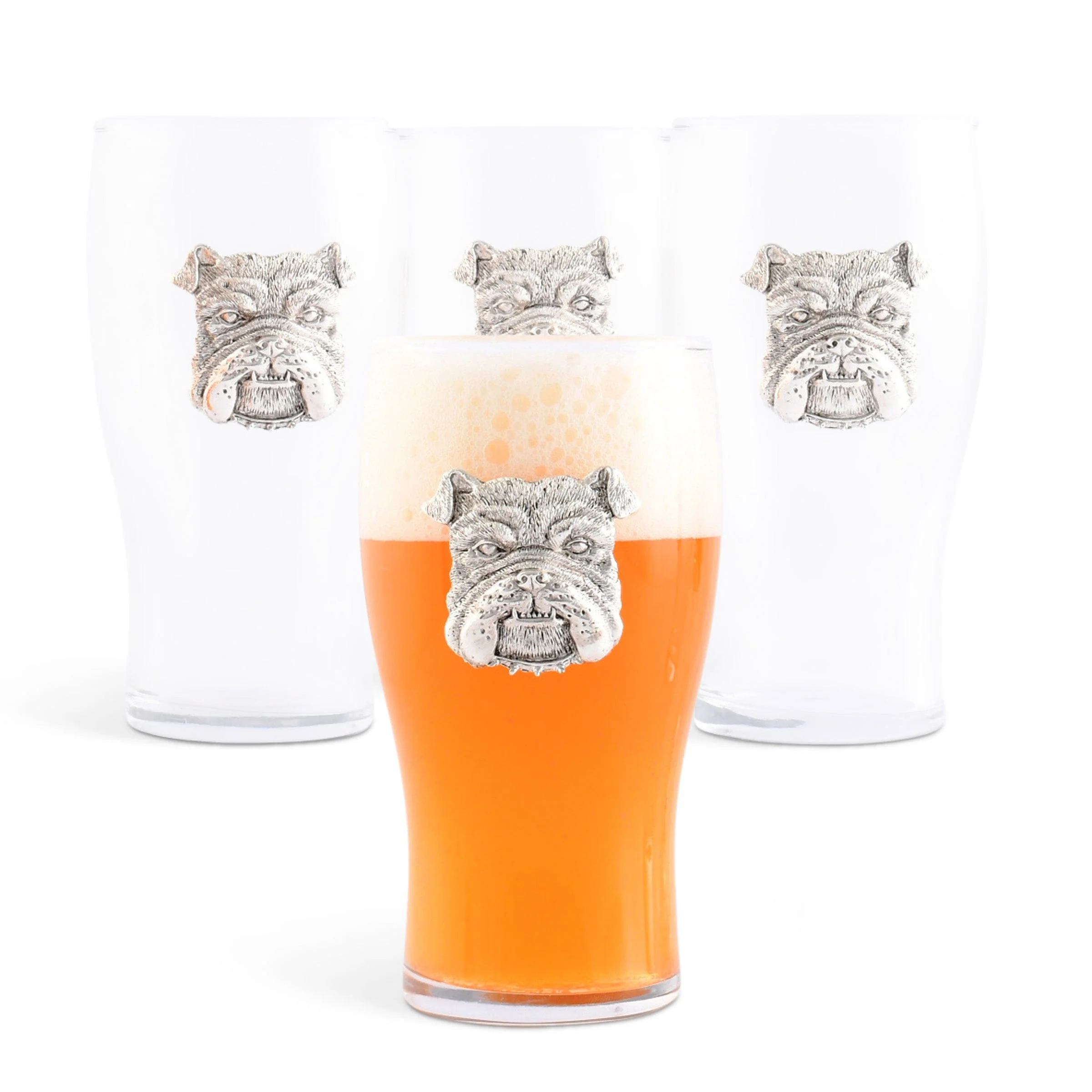 Arthur Court Bulldog Beer Pint Glasses - Set of 4 - Image 6