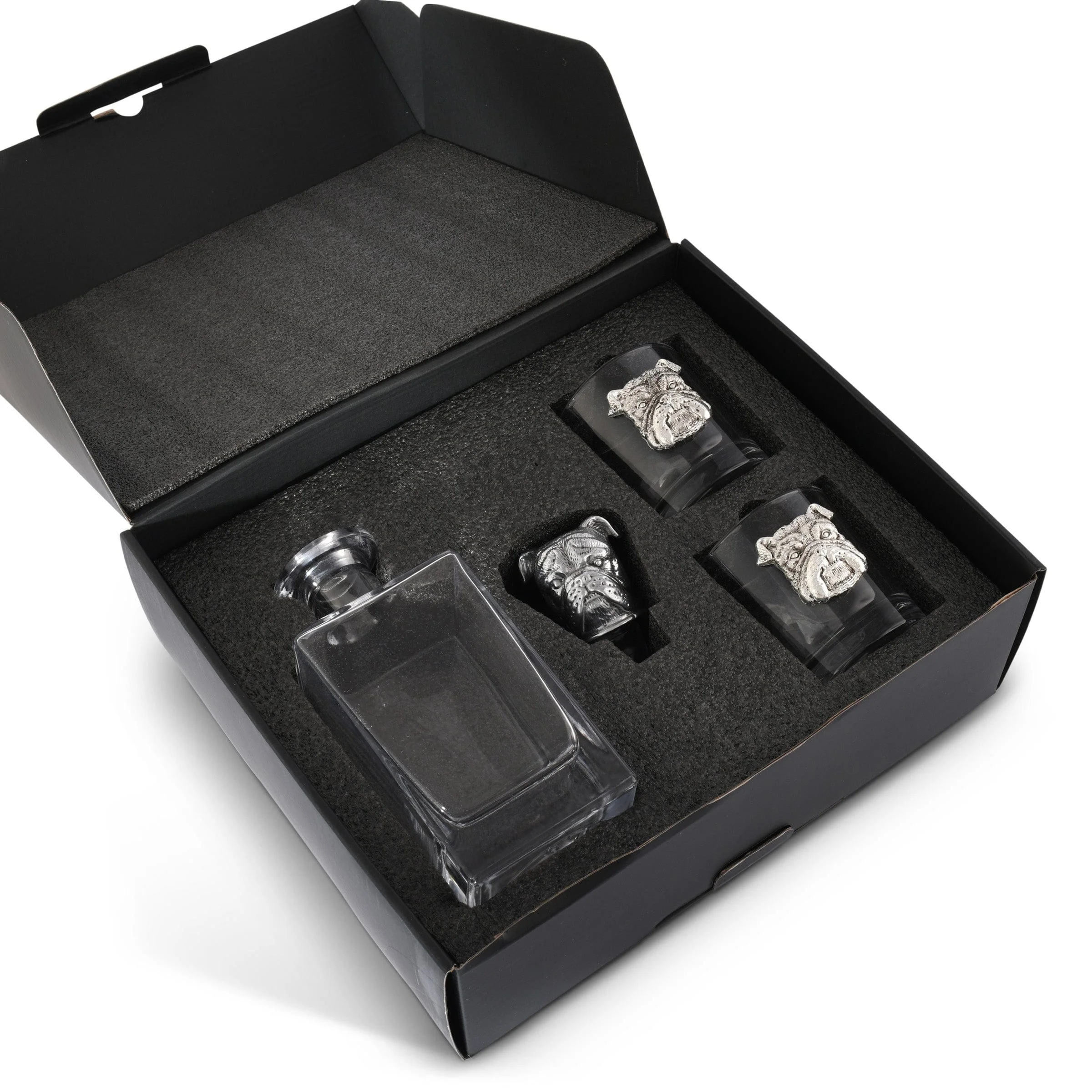 Arthur Court Bulldog Decanter Set with Glasses - Image 7