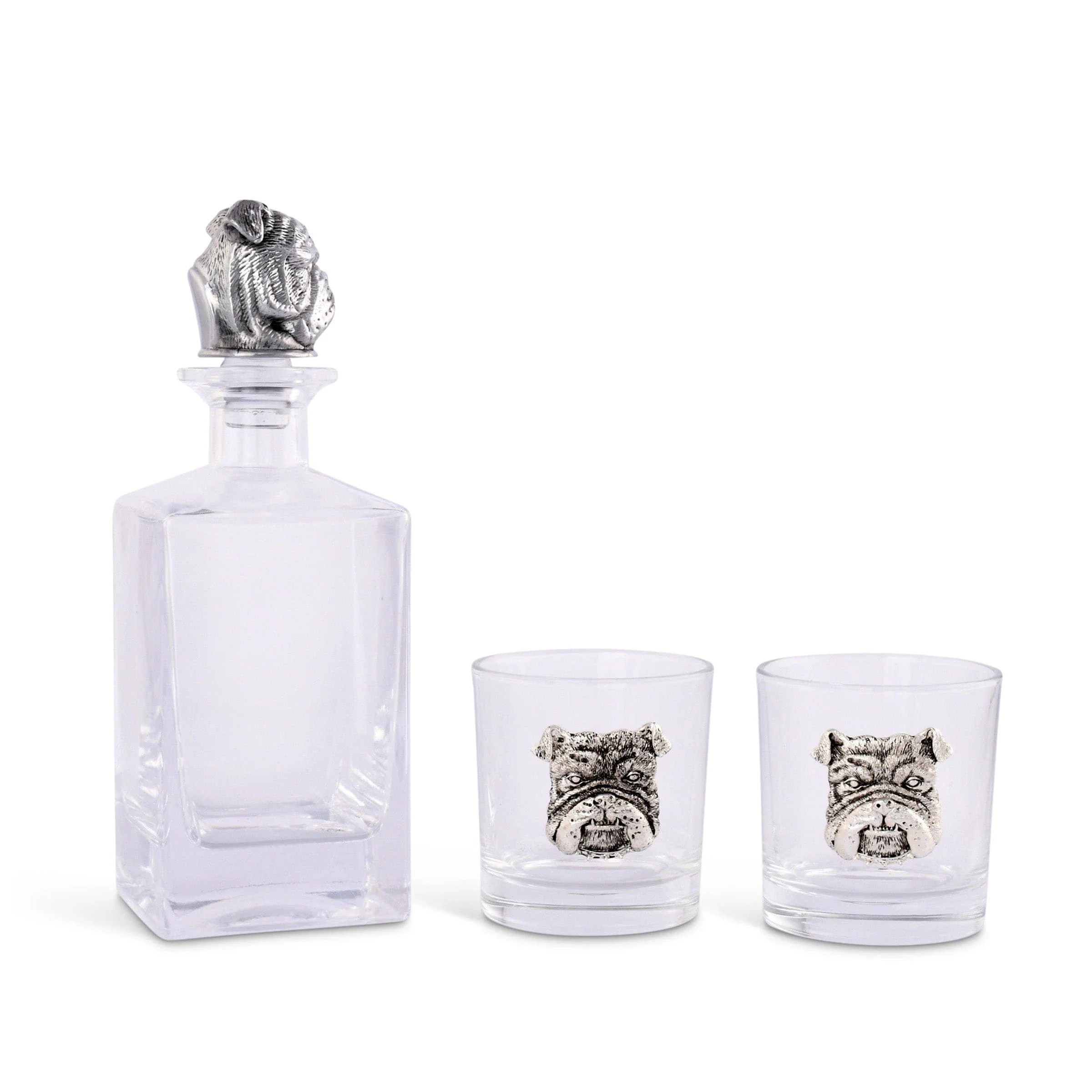 Arthur Court Bulldog Decanter Set with Glasses - Image 8