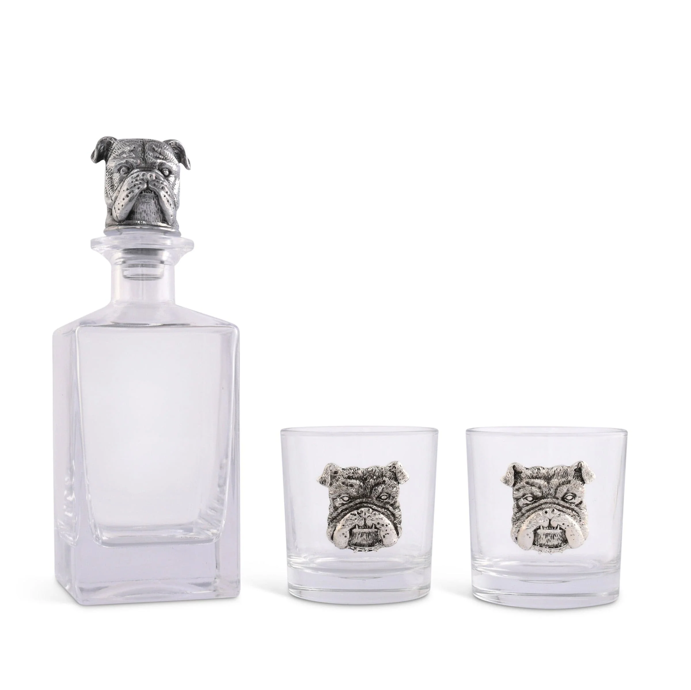 Arthur Court Bulldog Decanter Set with Glasses - Image 9