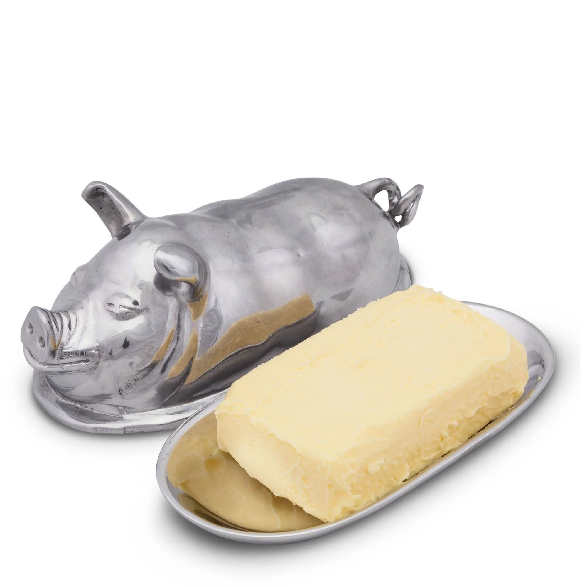 Arthur Court Butter Dish - Pig - Image 2