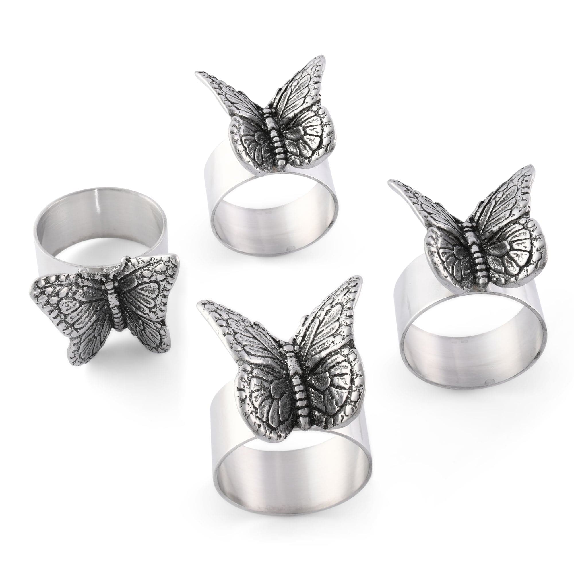 Arthur Court Butterfly Napkin Rings - set of 4