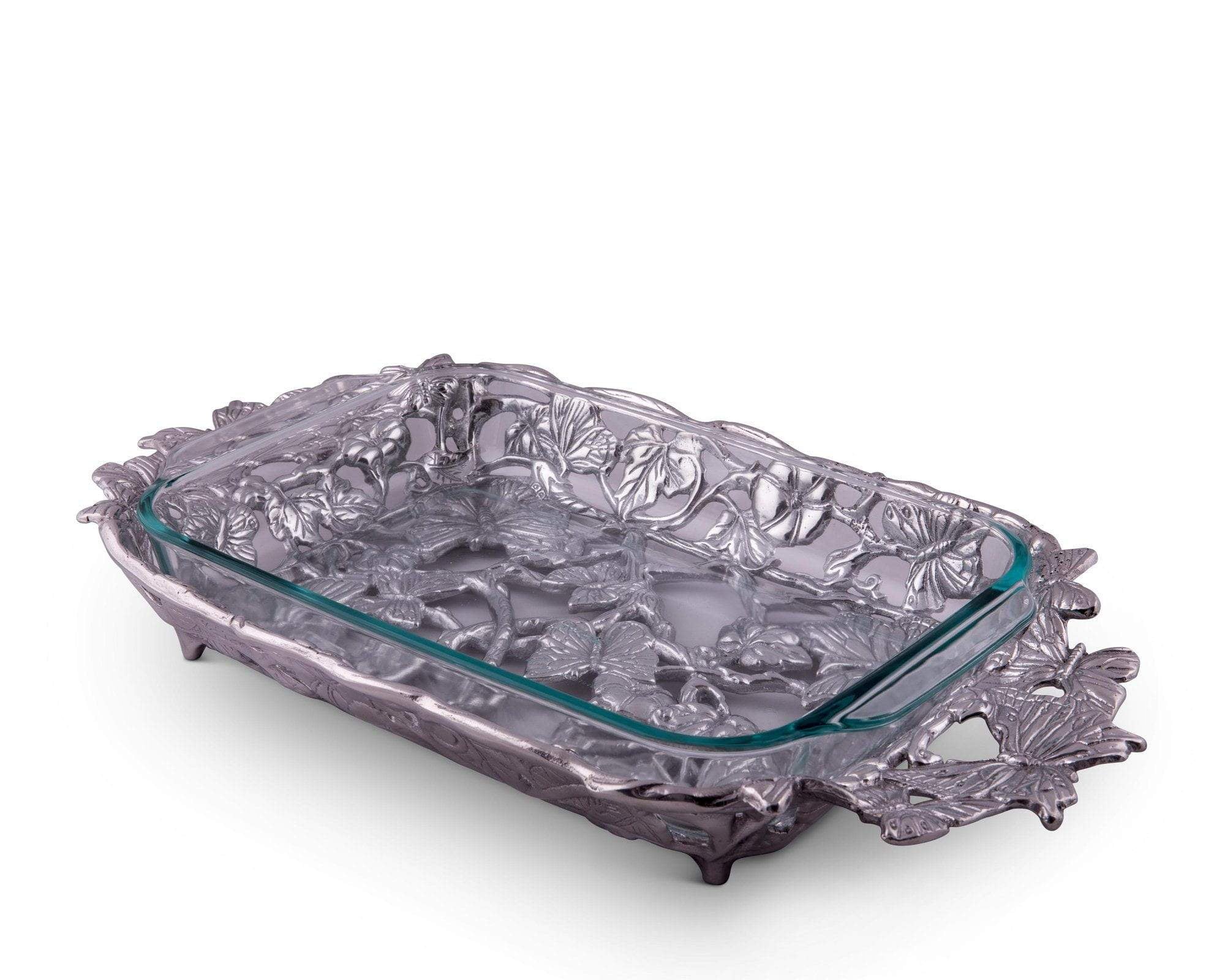 Arthur Court Butterfly Pyrex Holder 3qt