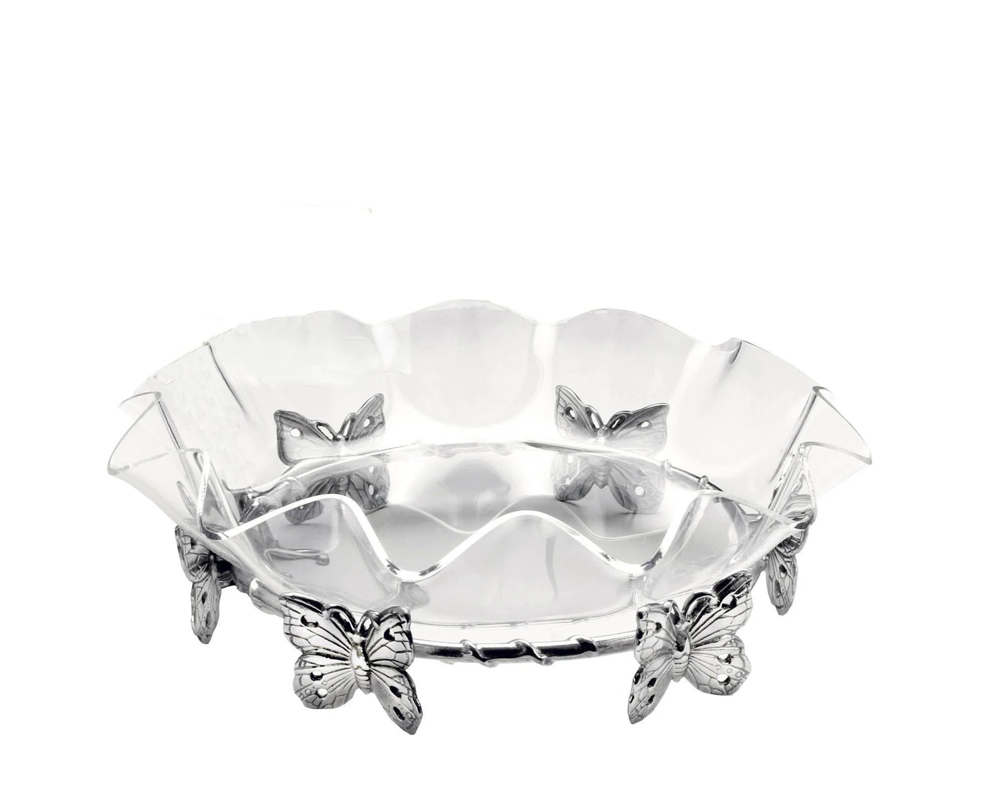 Arthur Court Butterfly Stand Acrylic Bowl 16