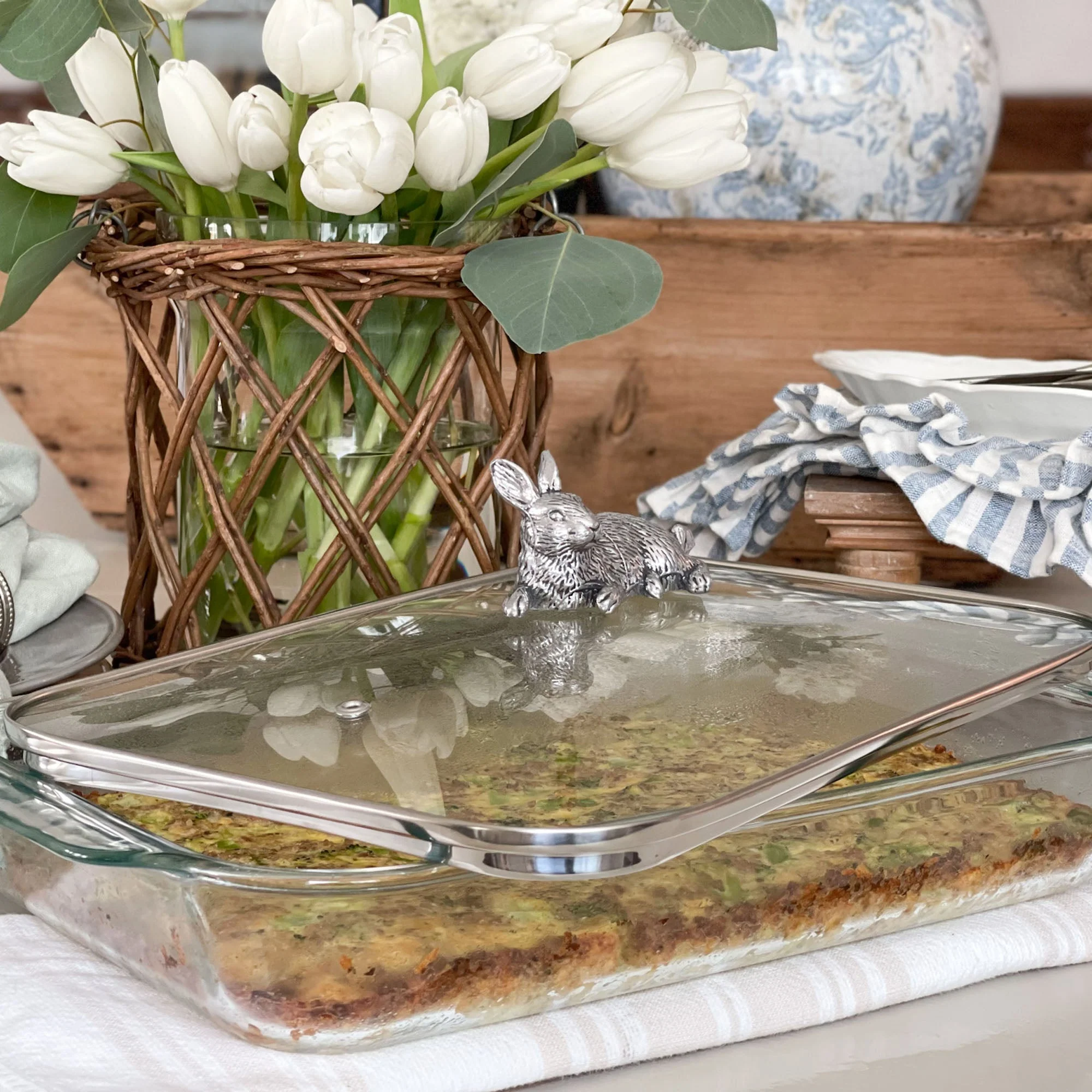 Arthur Court Casserole Dish with Lid - Bunny - Image 4