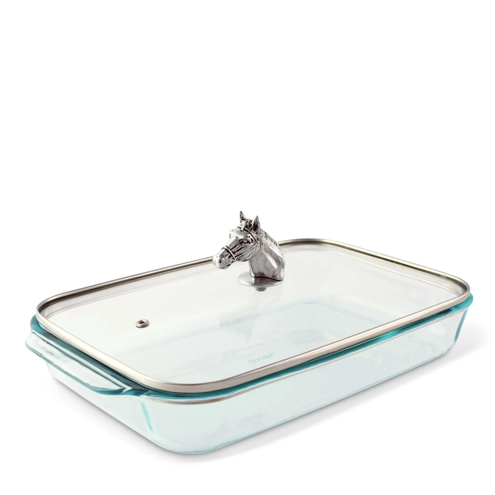 Arthur Court Casserole Dish with Lid - Horse Head