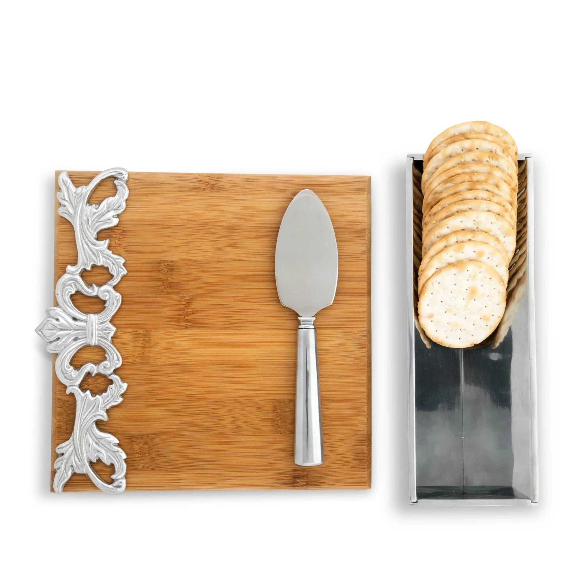 Arthur Court Cheese Set - FDL Acanthus Bamboo Board