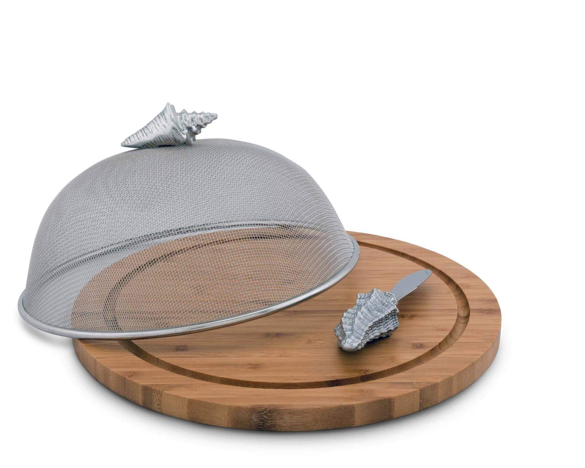 Arthur Court Conch Shell 3 Piece Picnic Cheese Board / Spreader
