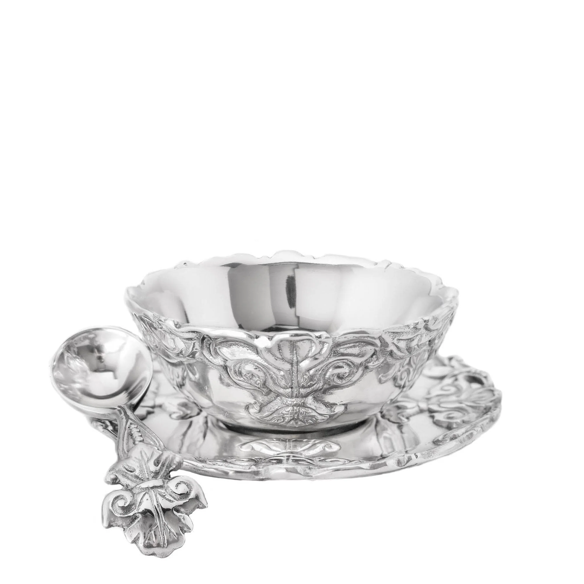 Arthur Court Condiment Server - Fleur-De-Lis