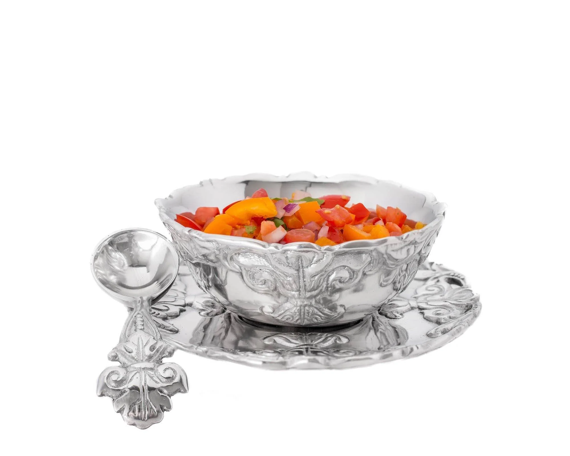 Arthur Court Condiment Server - Fleur-De-Lis - Image 2