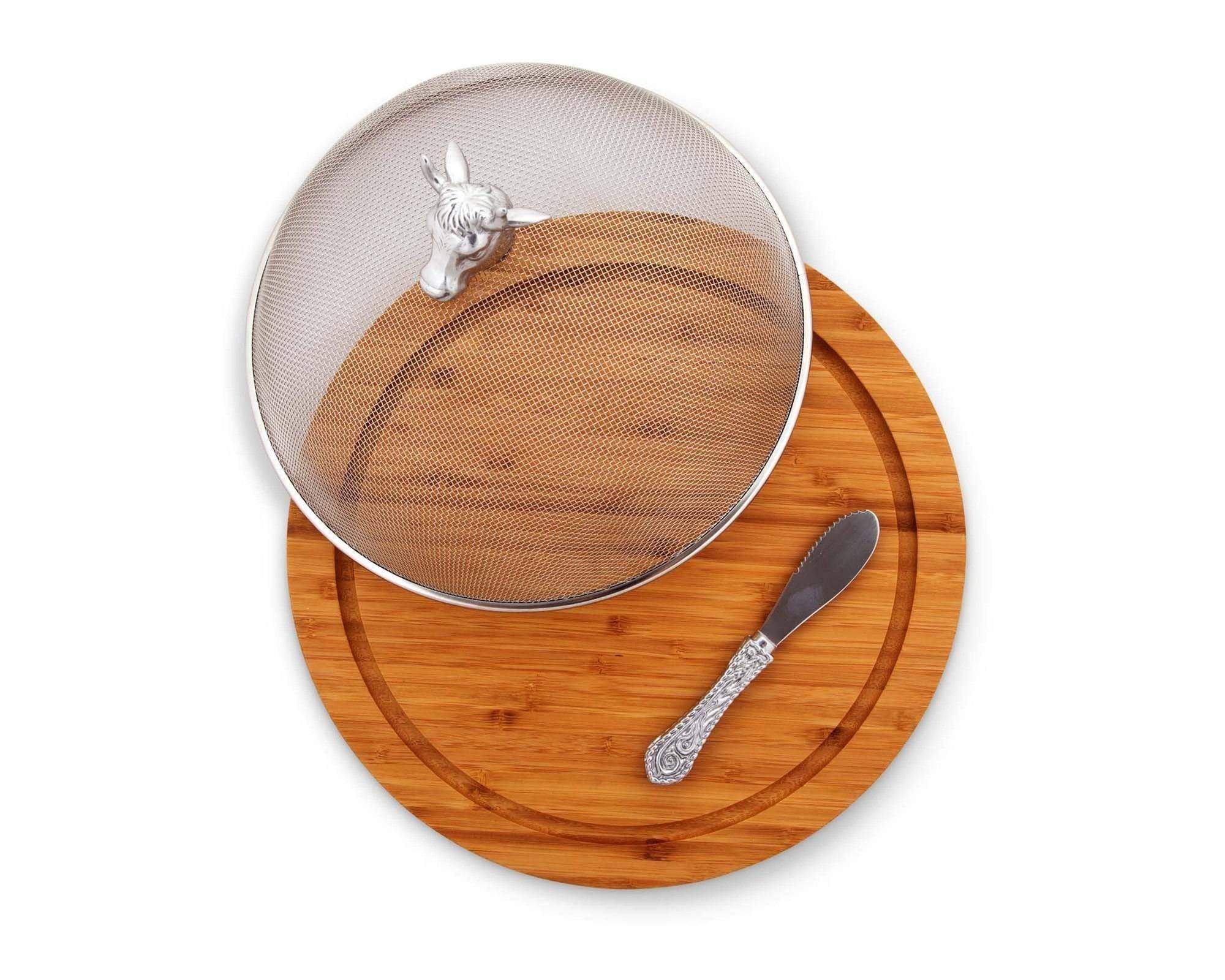 Arthur Court Cow Head 3 Piece Picnic Cheese Board / Spreader - Image 2