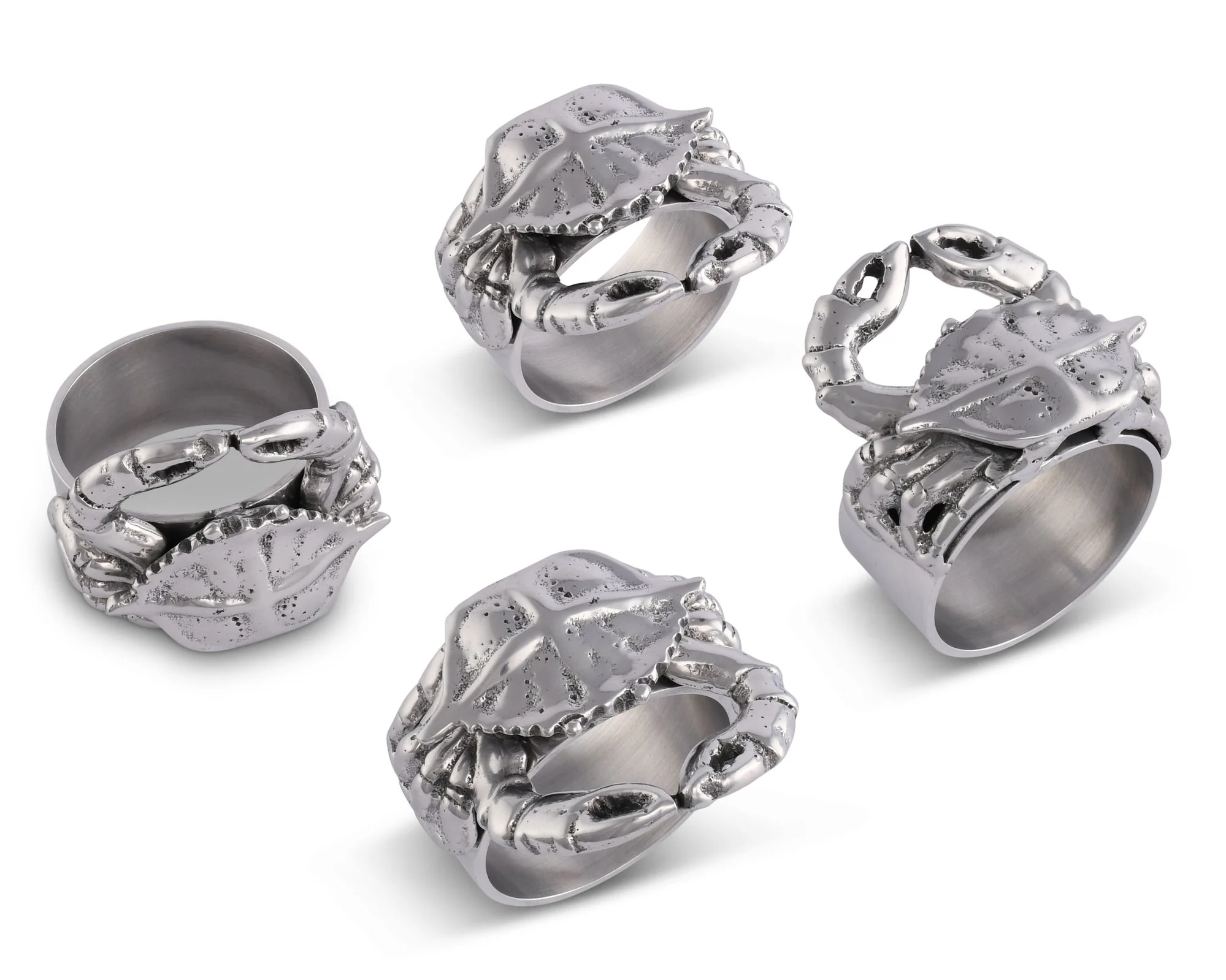 Arthur Court Crab Napkin Rings - Set Of 4 - Image 3