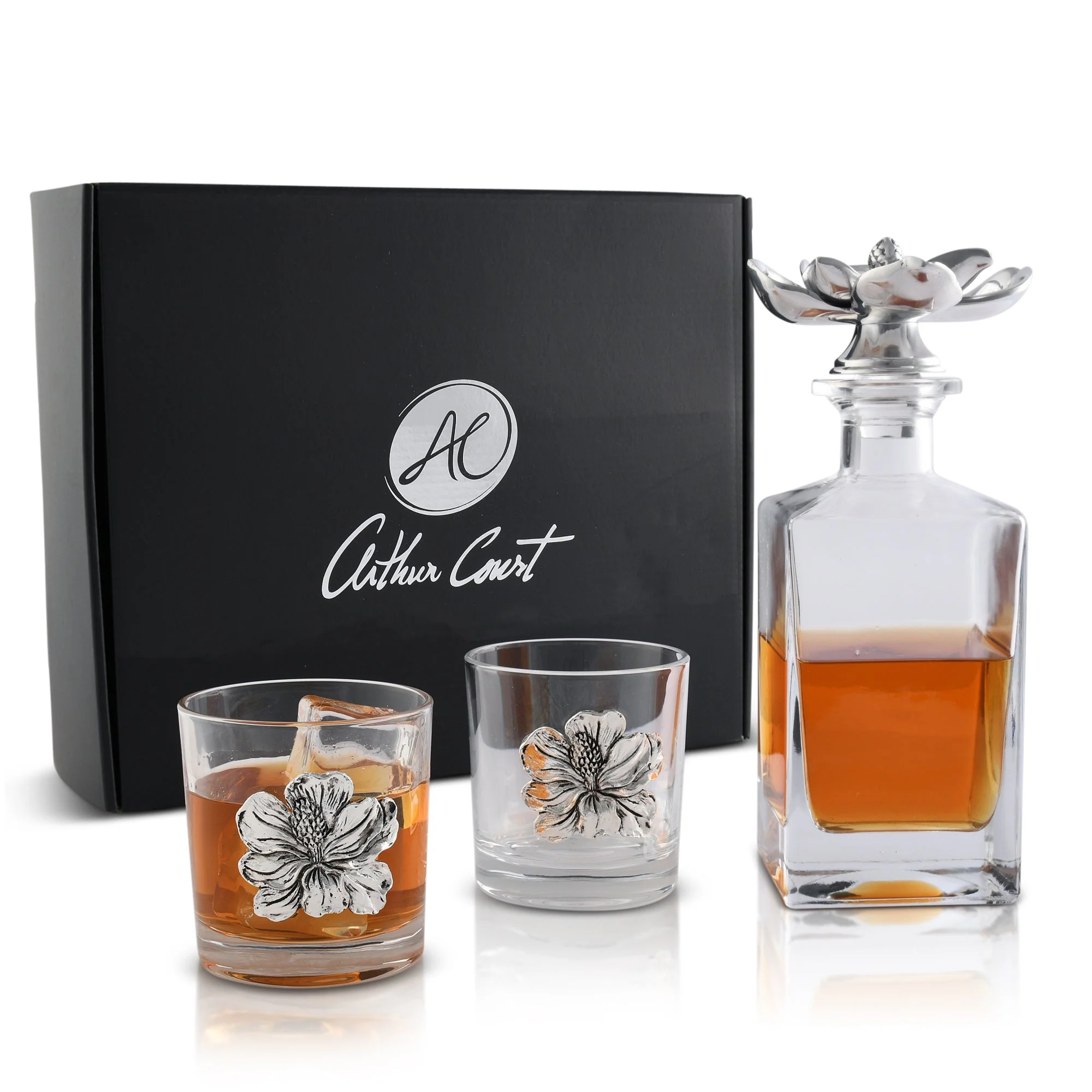 Arthur Court Decanter Set with glasses (2) - Magnolia - Image 6