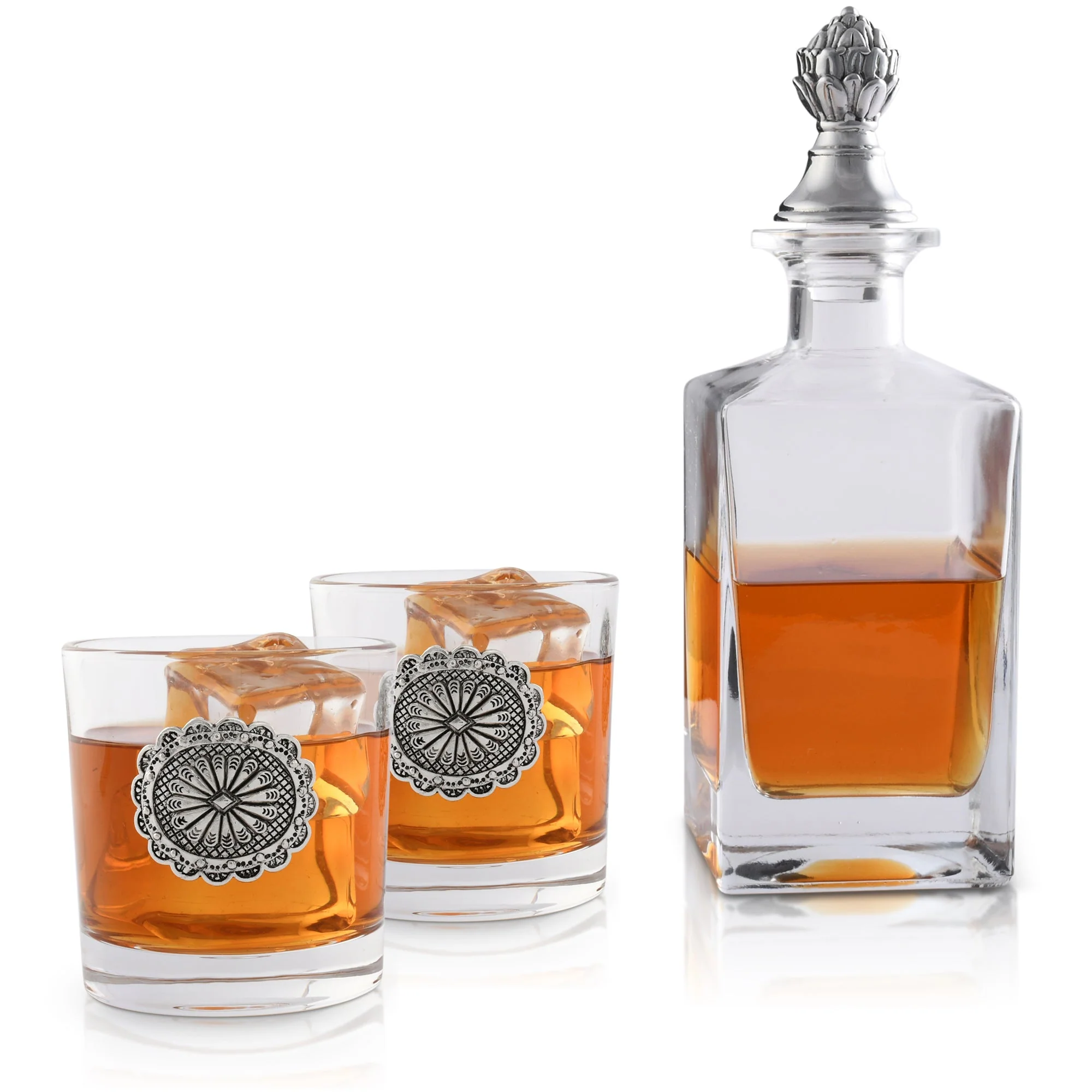 Arthur Court Decanter Set with glasses (2) - Western
