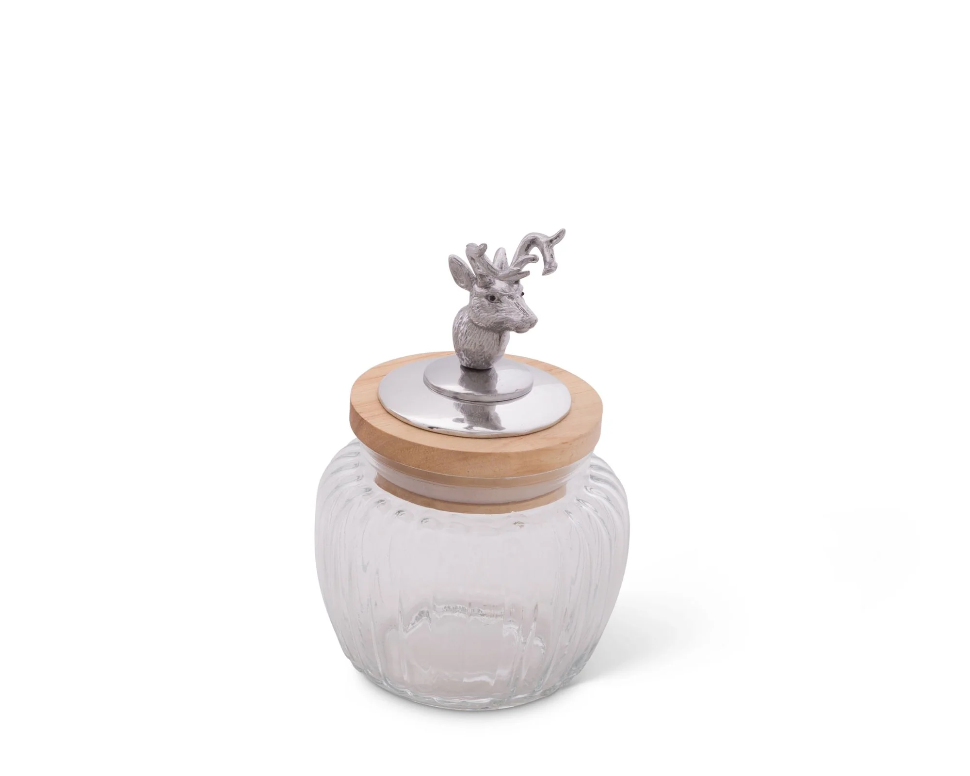 Arthur Court Deer / Elk Glass Canister - Small 20 Oz - Image 2