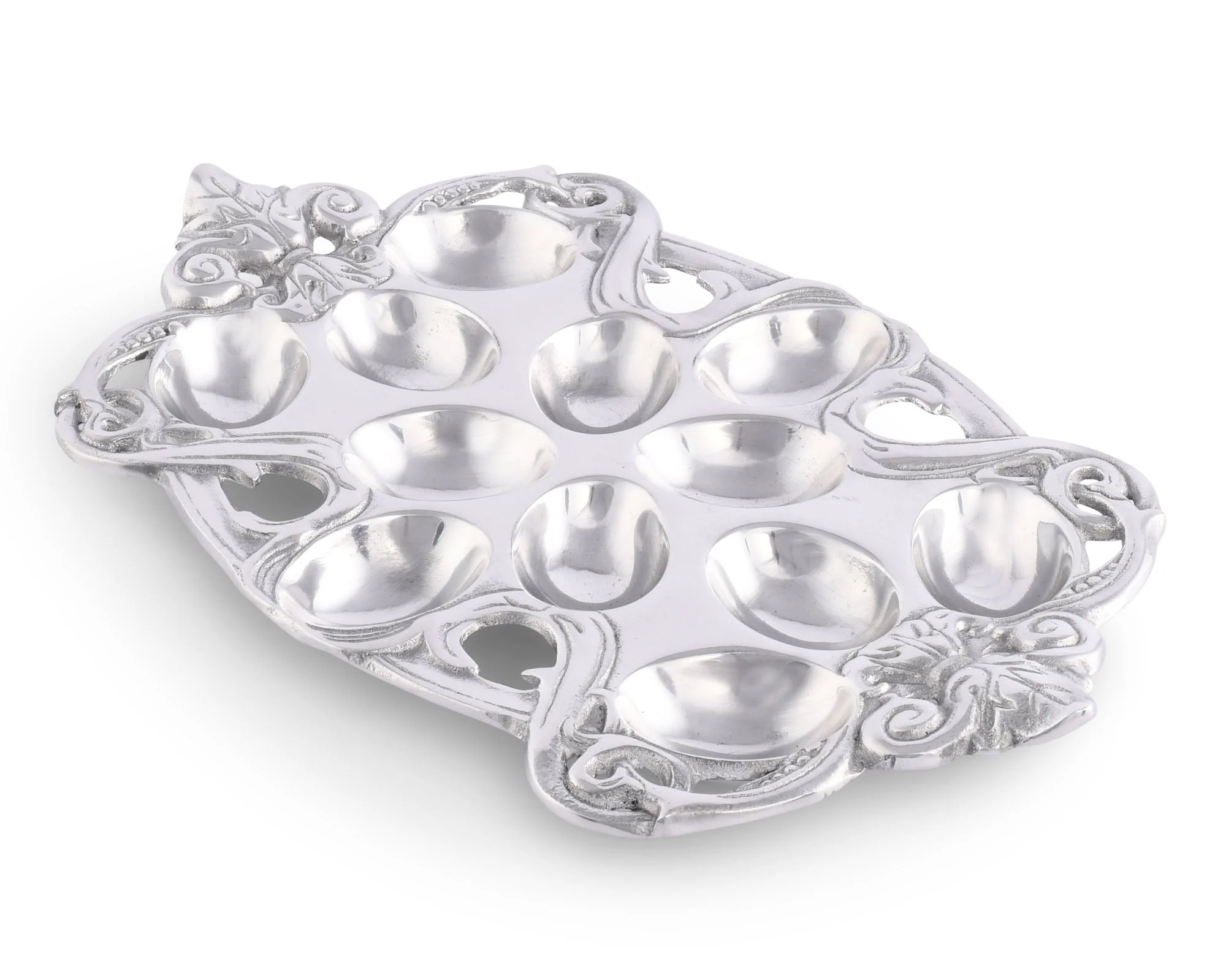 Arthur Court Deviled Egg Holder - Fleur-De-Lis - Image 3