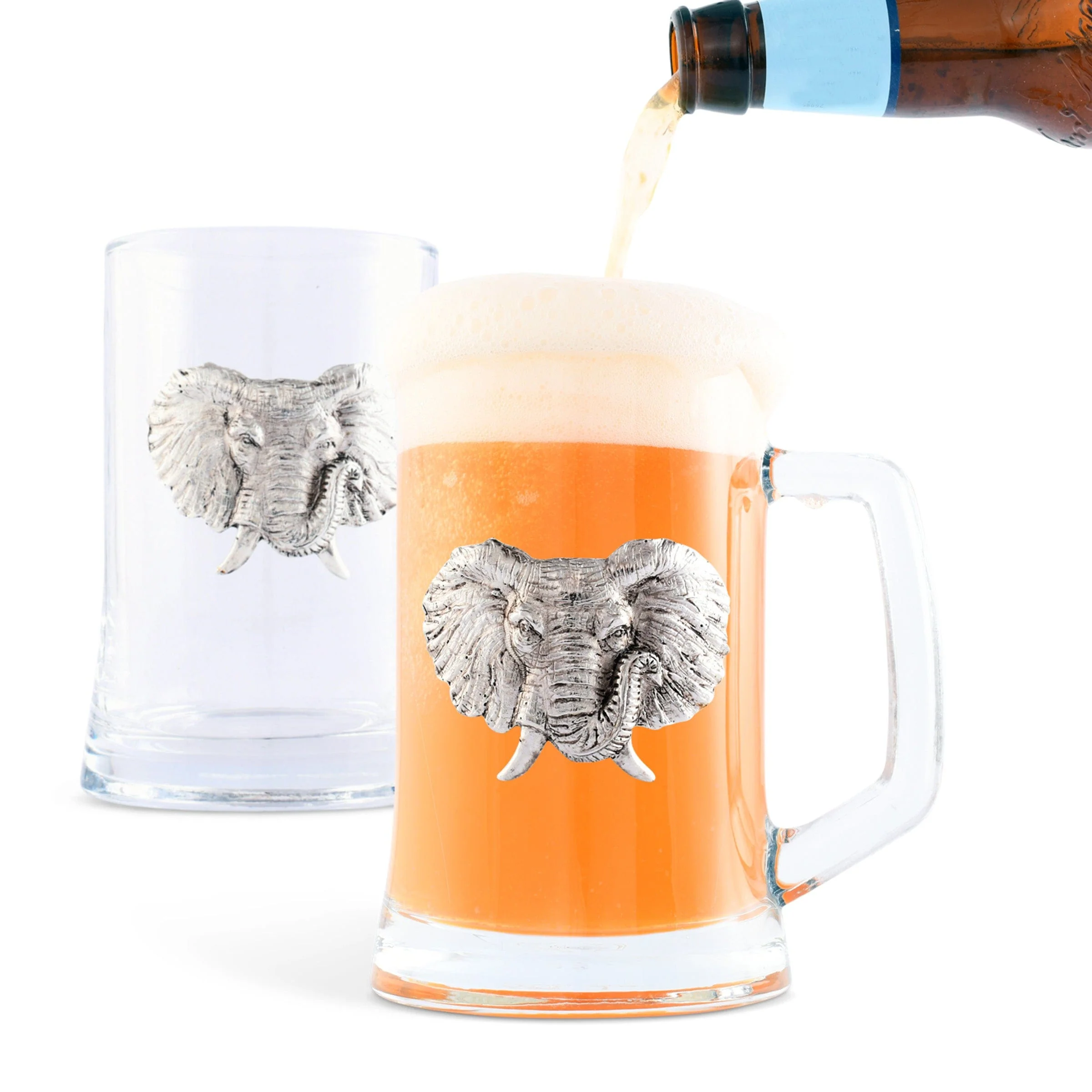 Arthur Court Elephant Beer Mugs - Set of 2