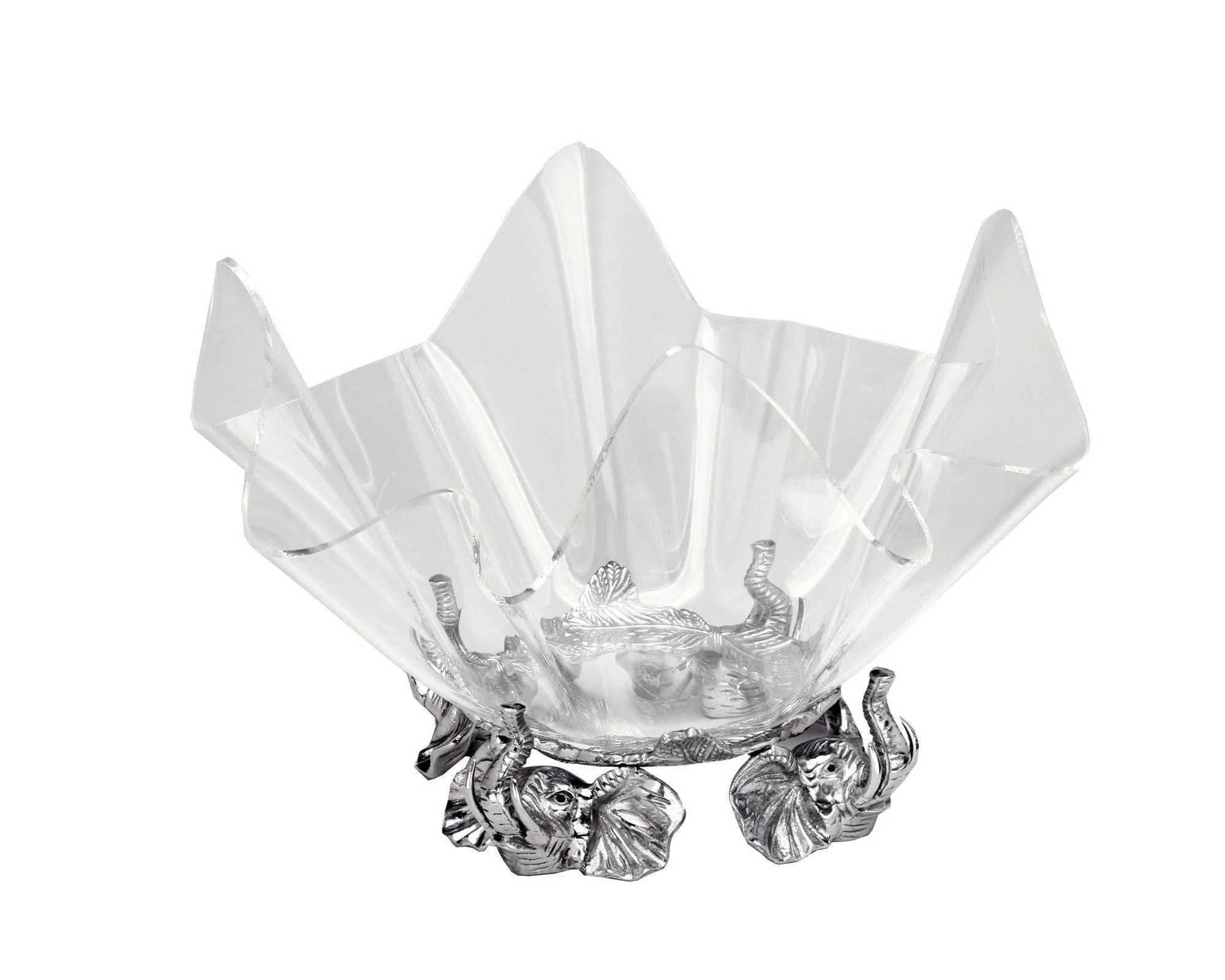 Arthur Court Elephant Stand Acrylic Bowl 14"