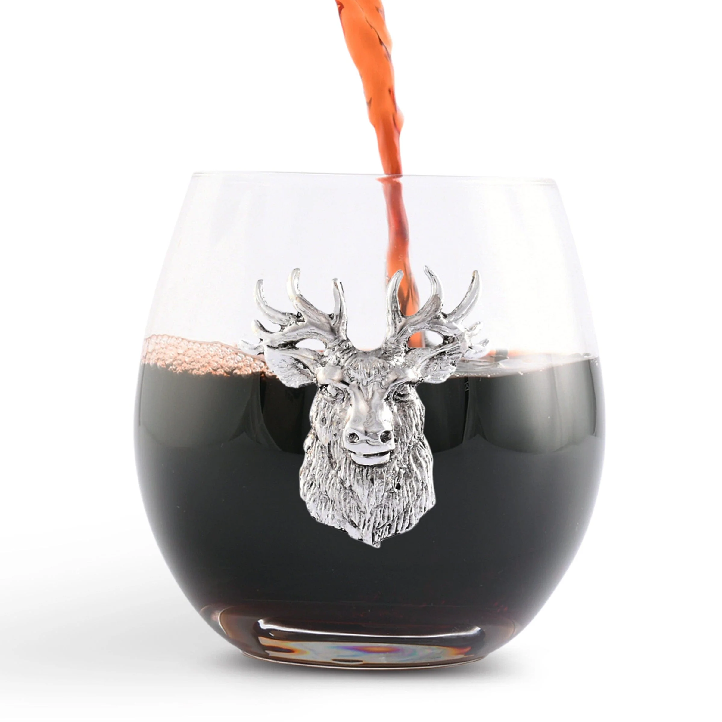 Arthur Court Elk Head Stemless Wine Glasses - Set of 4 - Image 2