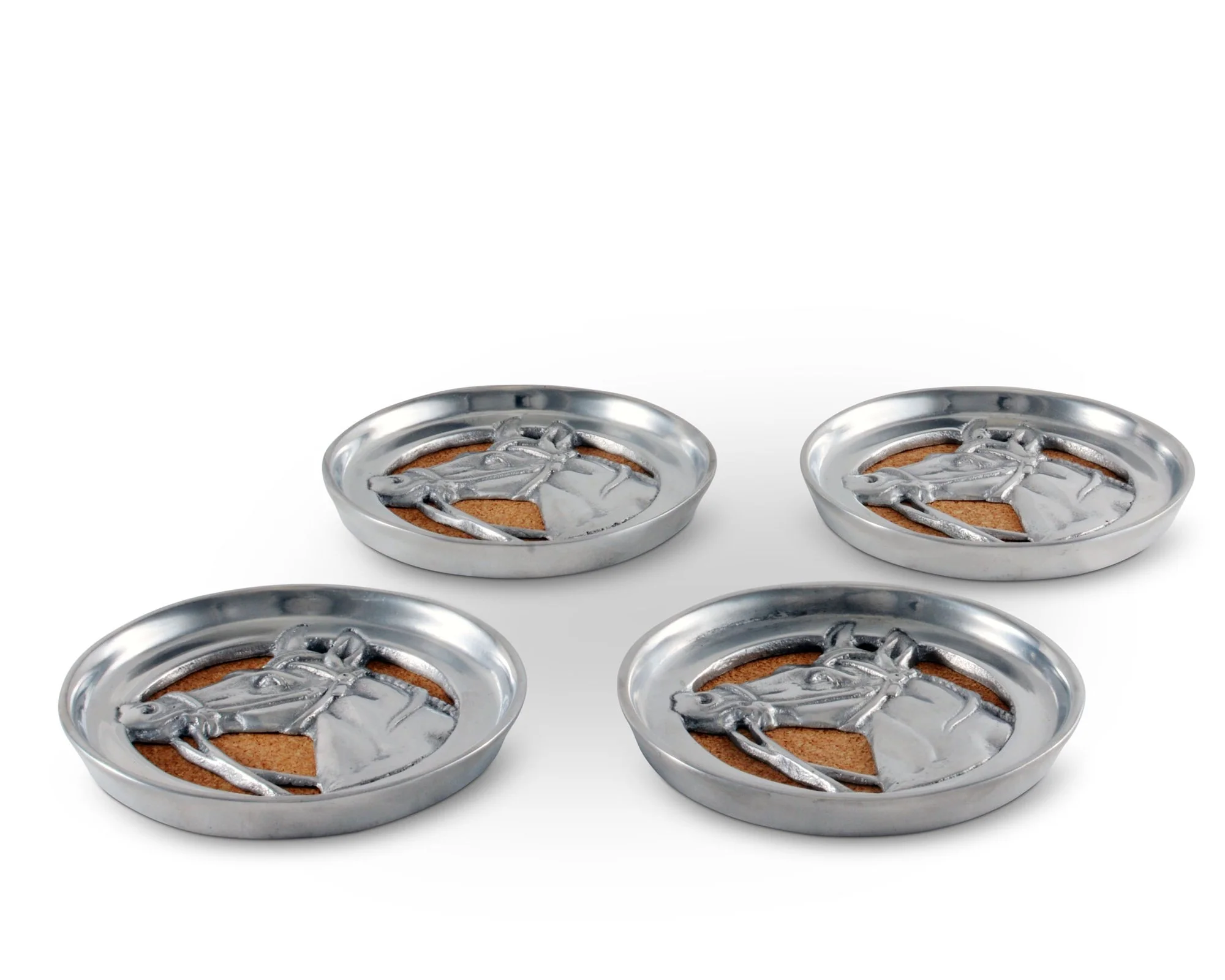 Arthur Court Equestrian Drink Coaster Set Of 4