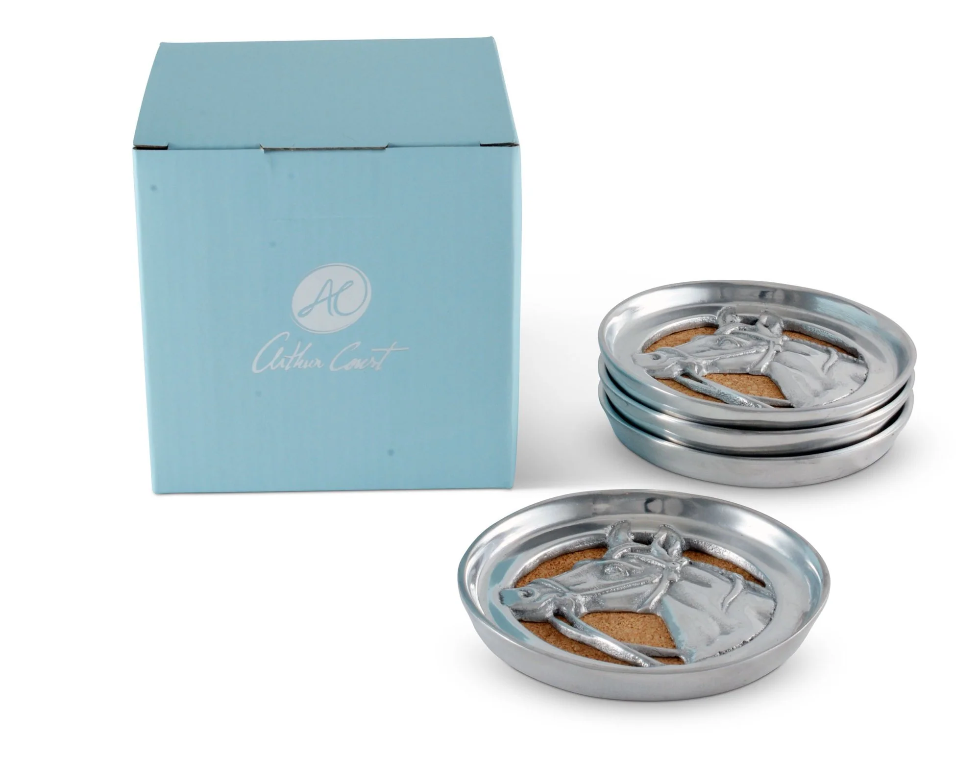 Arthur Court Equestrian Drink Coaster Set Of 4 - Image 3