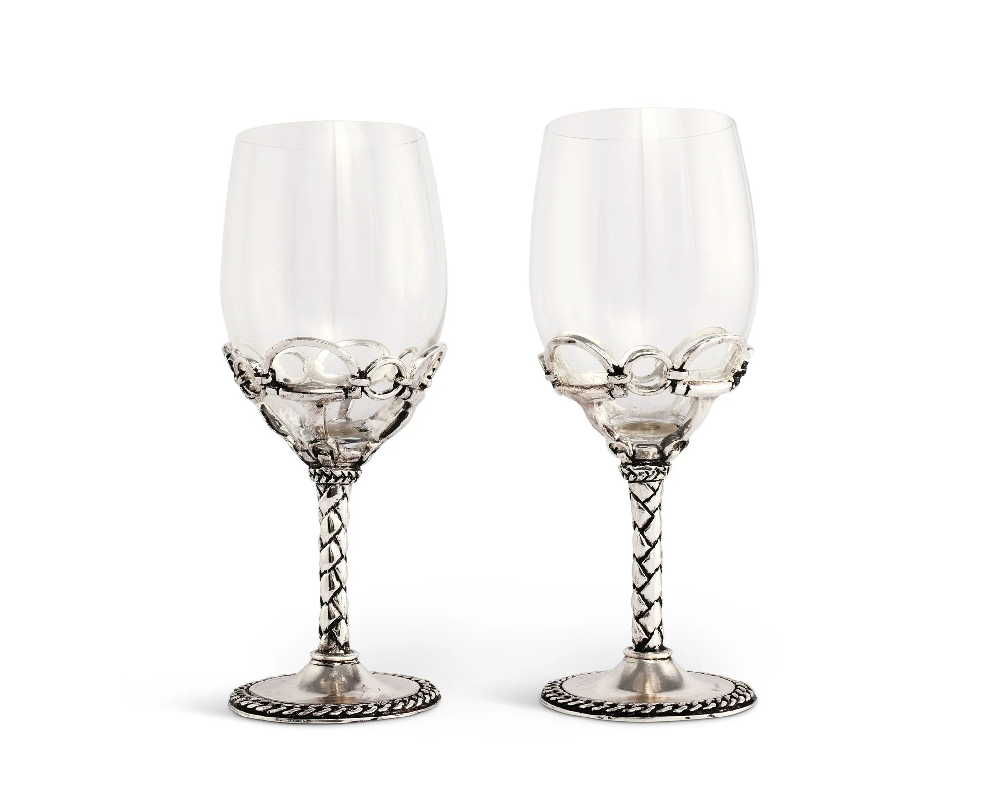 Arthur Court Equestrian Pair Of Wine Glasses - Image 3