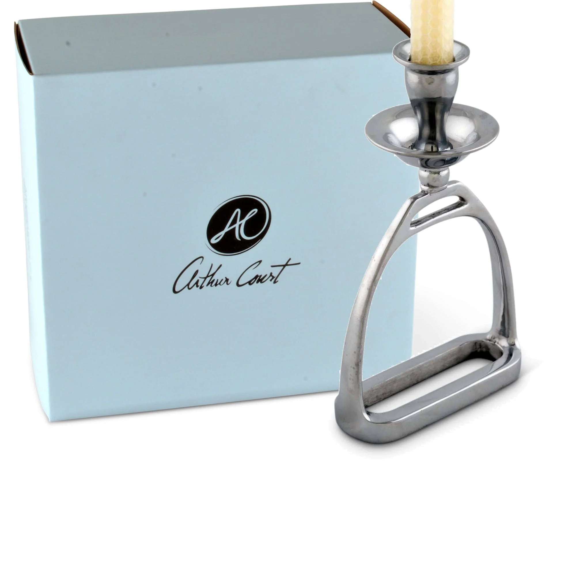 Arthur Court Equestrian Stirrup Candlestick - Image 6